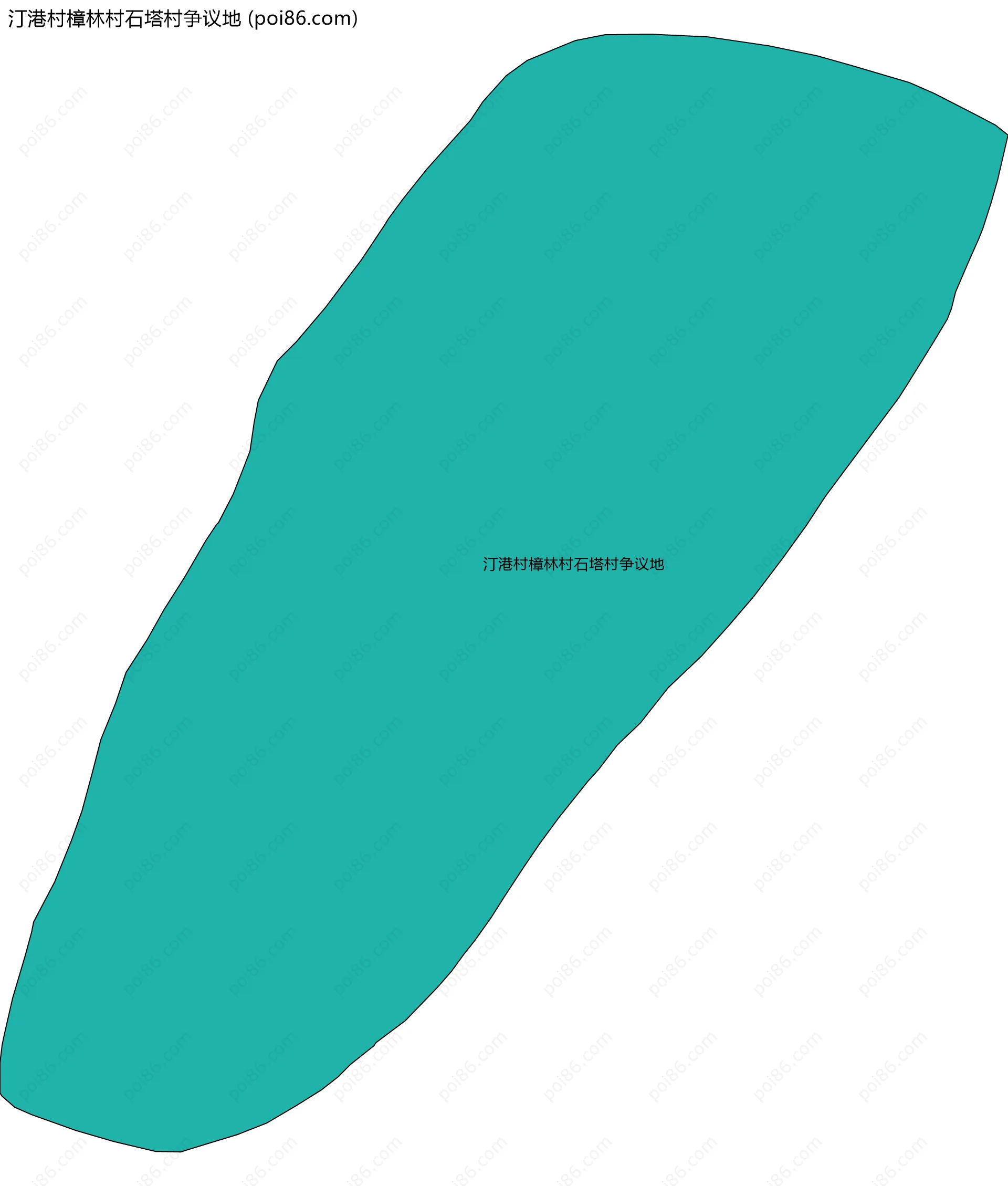 汀港村樟林村石塔村争议地边界地图