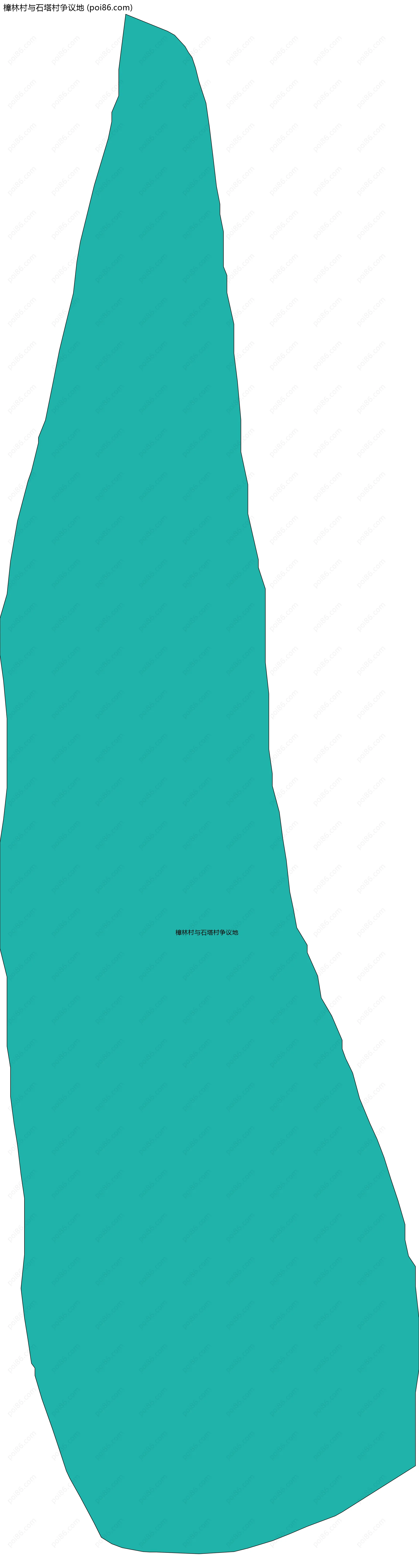 樟林村与石塔村争议地边界地图