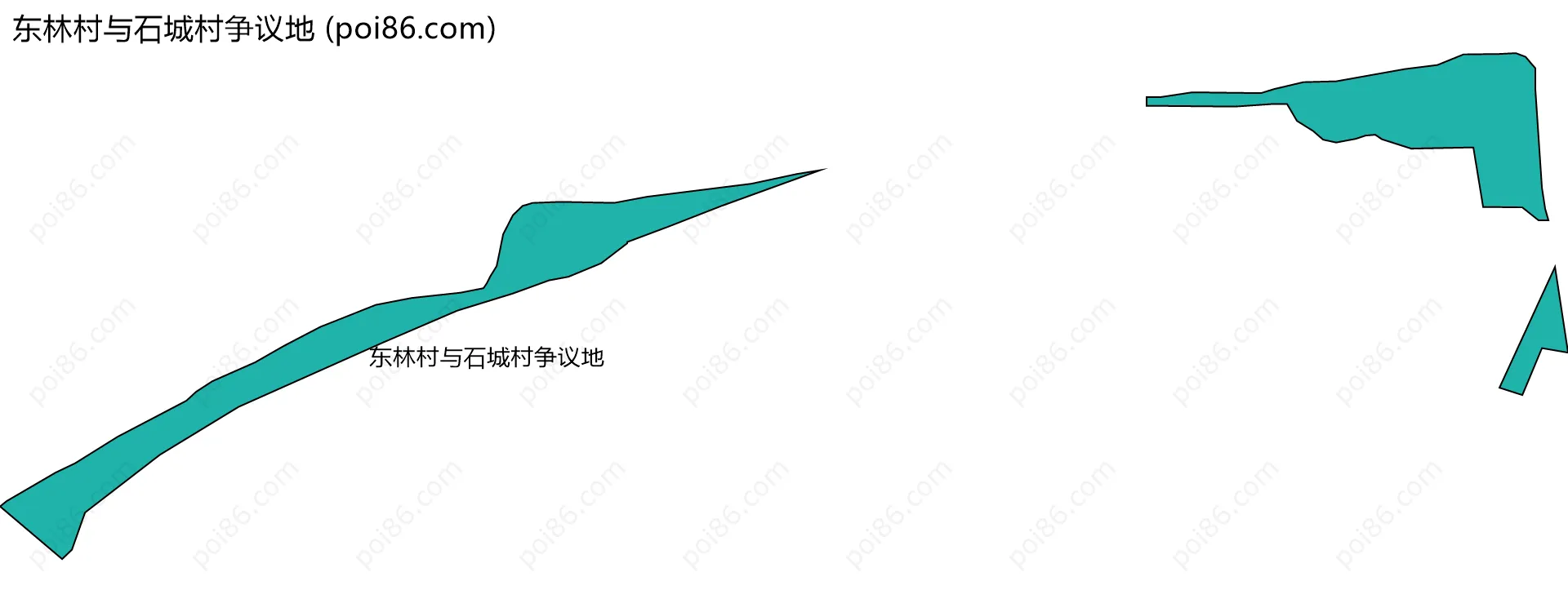 东林村与石城村争议地边界地图