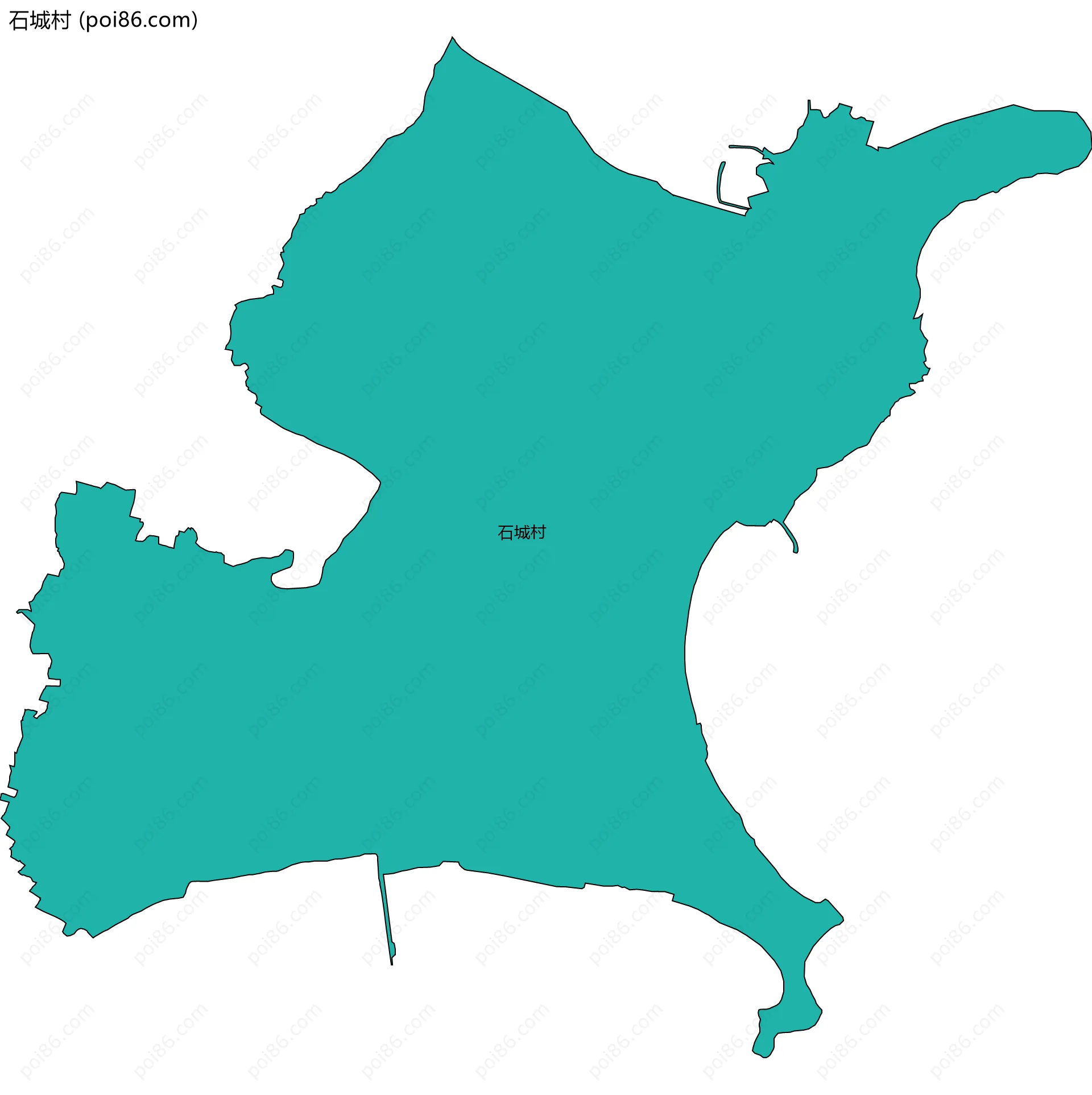 石城村边界地图