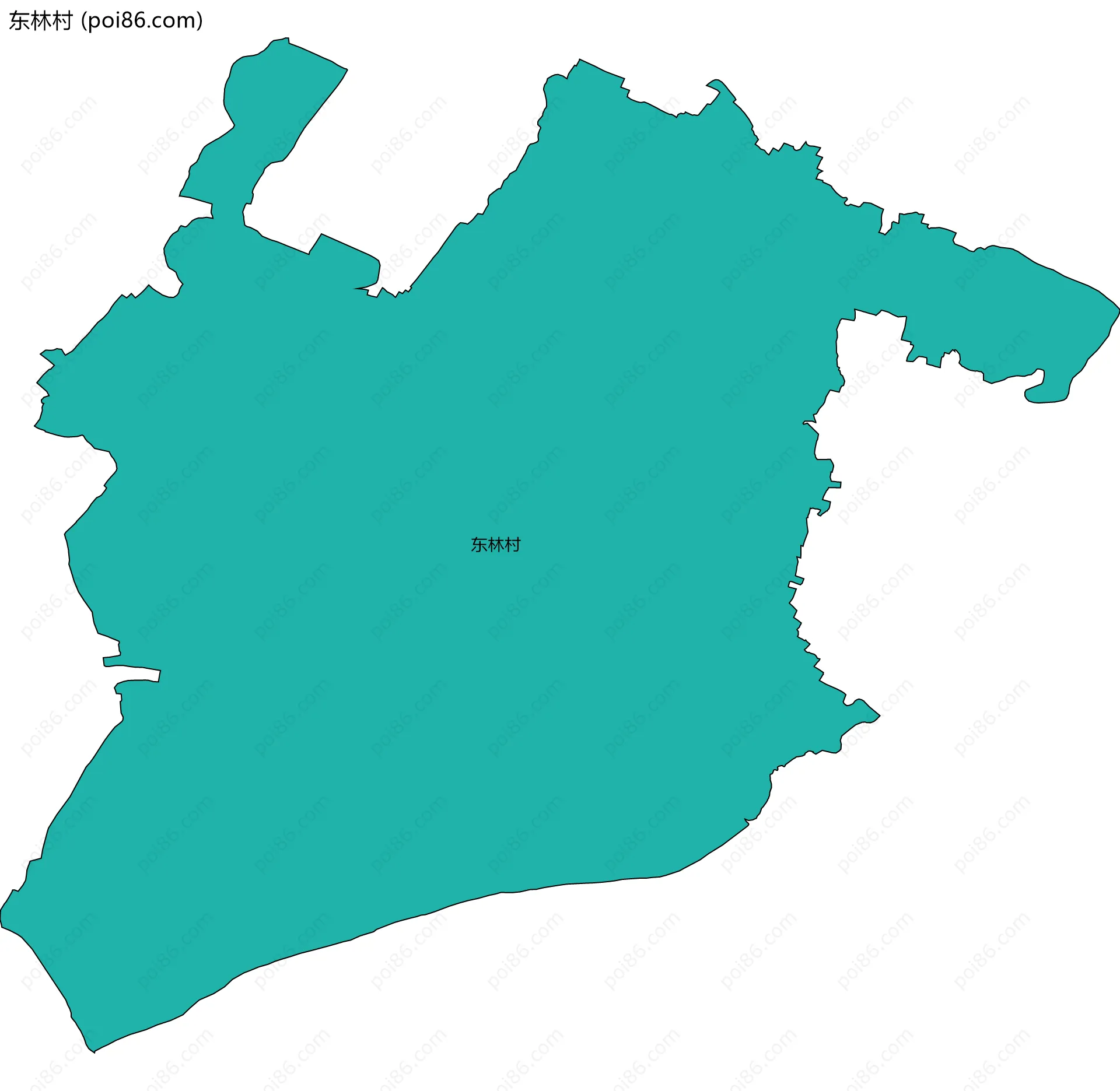 东林村边界地图