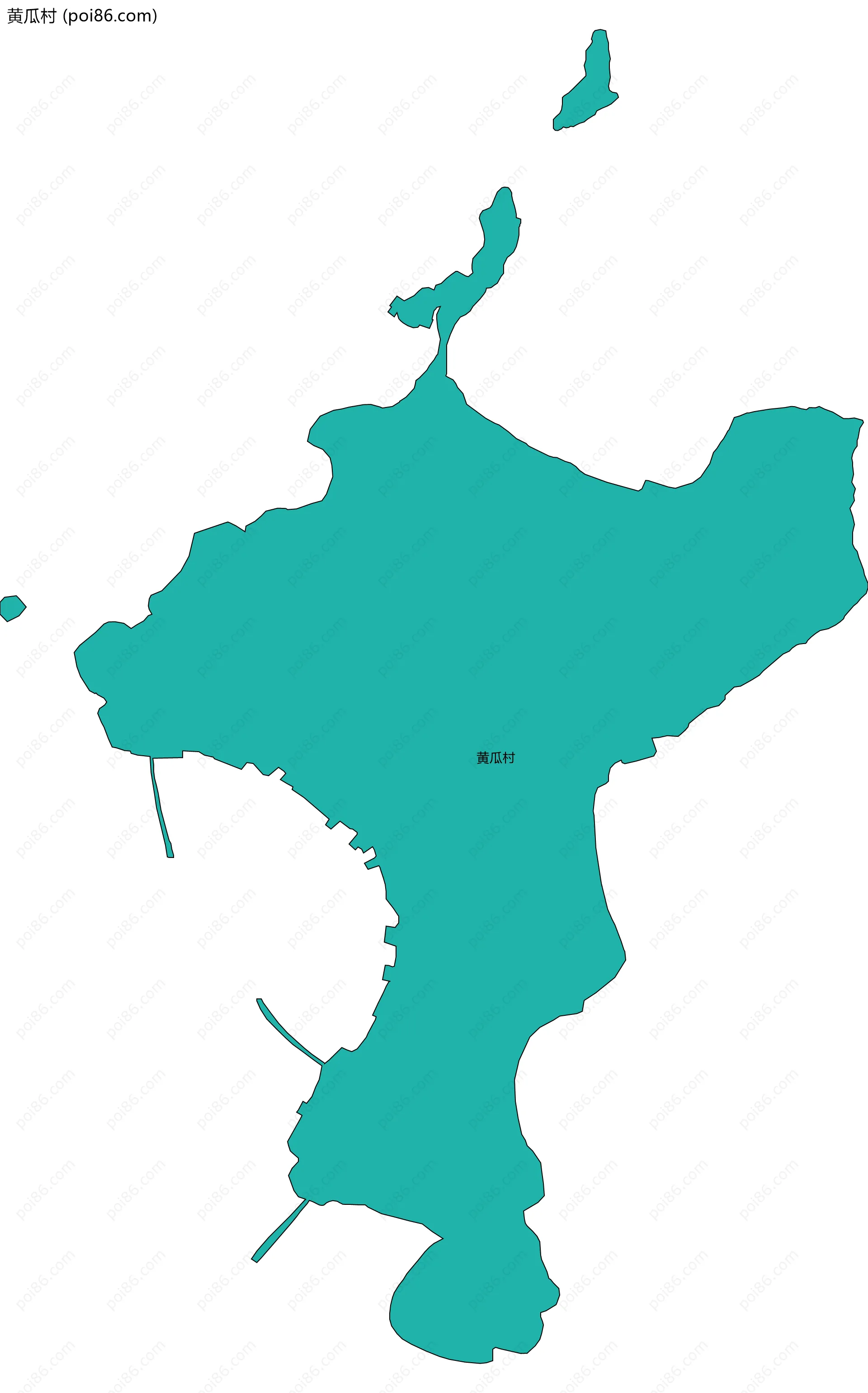 黄瓜村边界地图