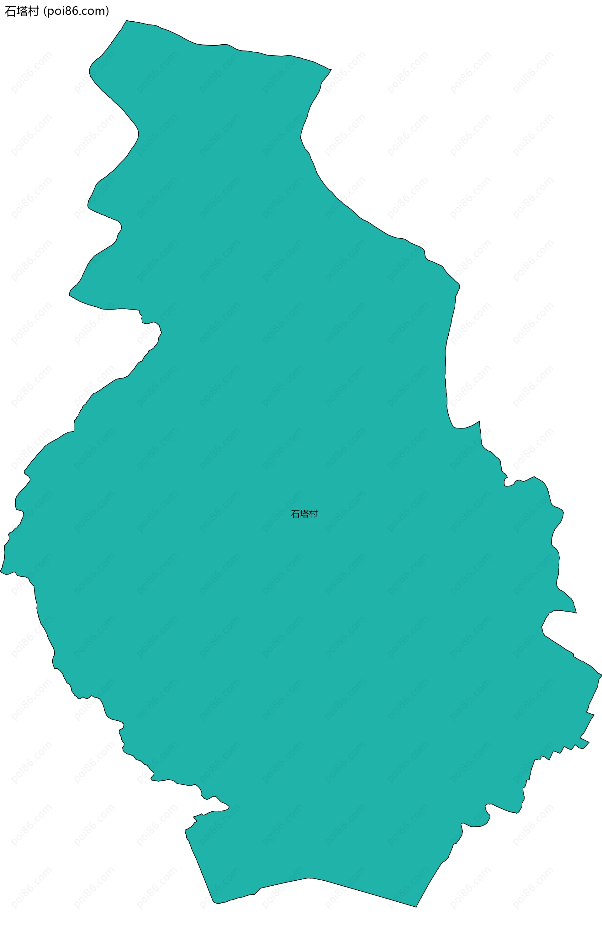 石塔村边界地图