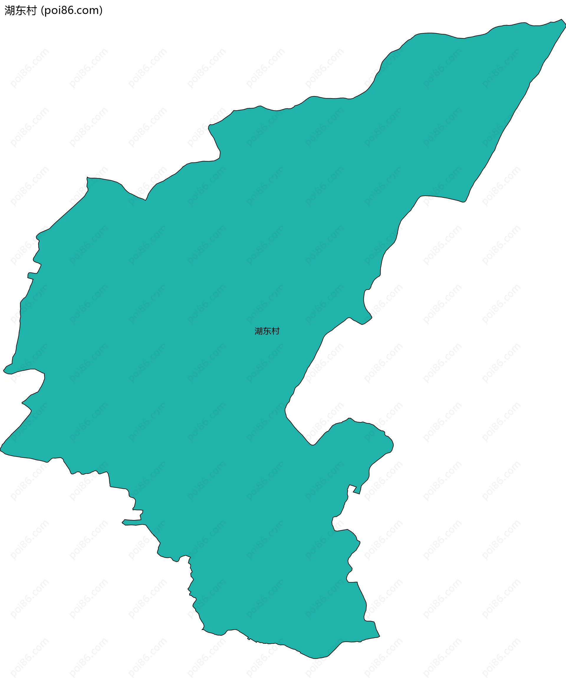 湖东村边界地图