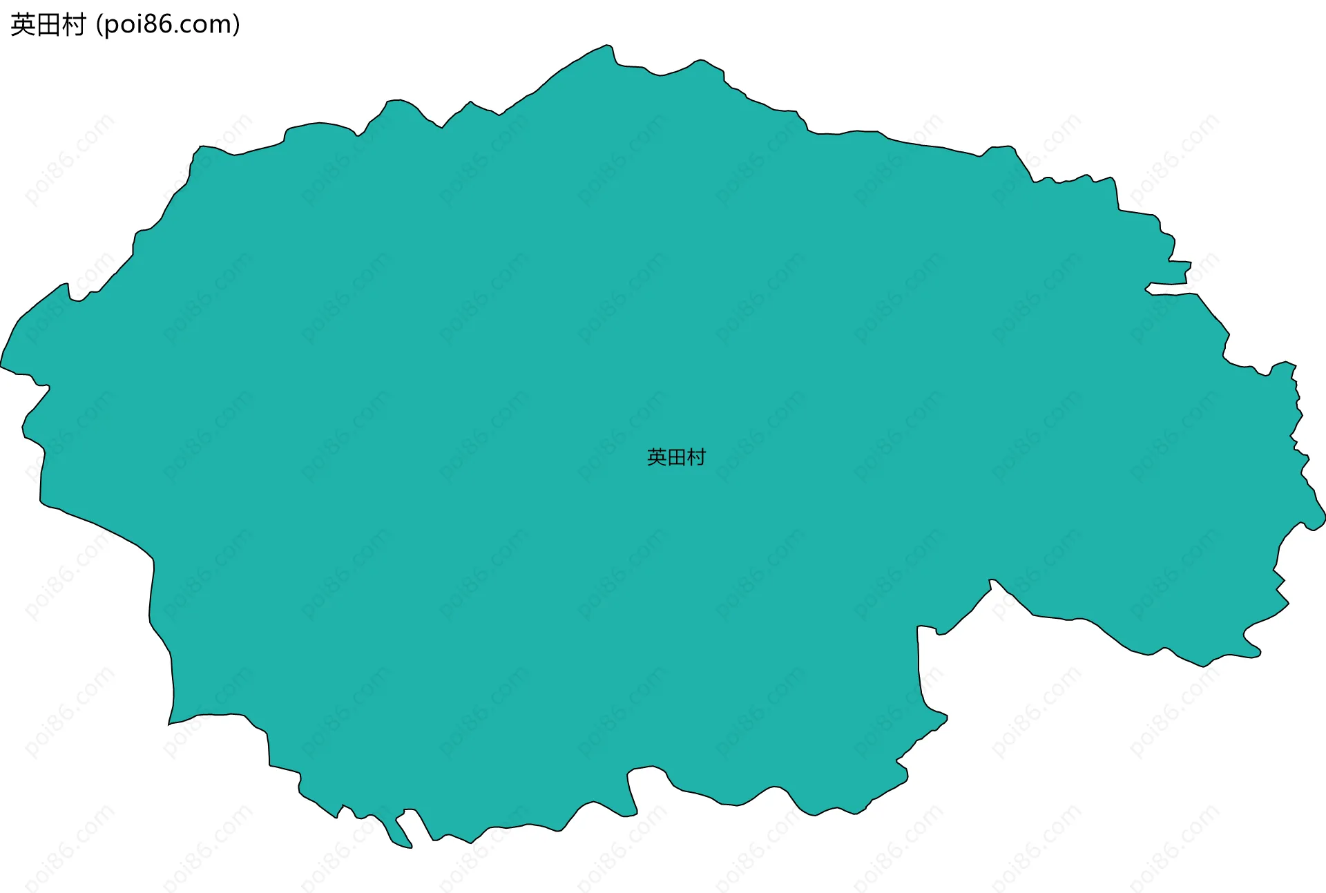 英田村边界地图