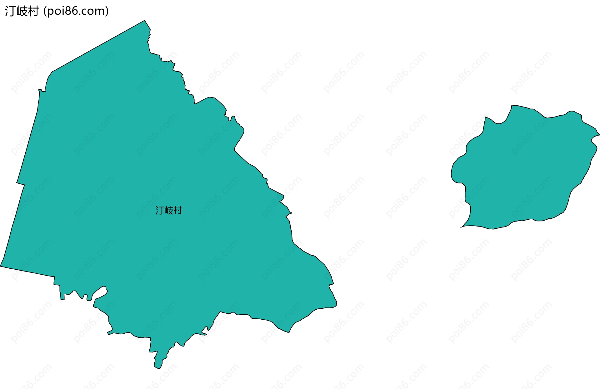 汀岐村边界地图