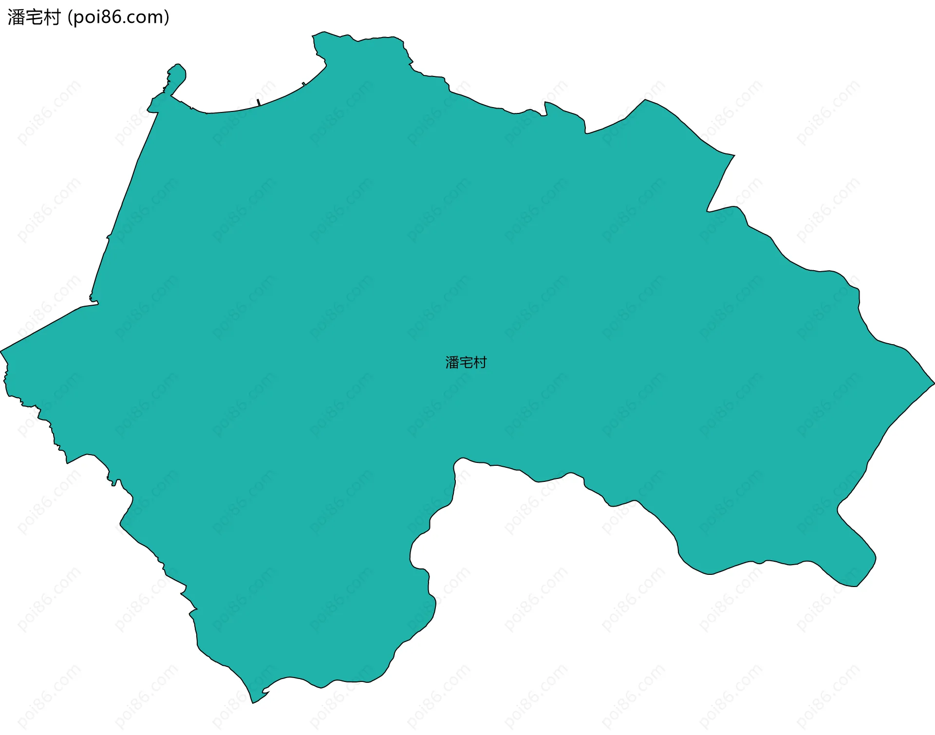 潘宅村边界地图