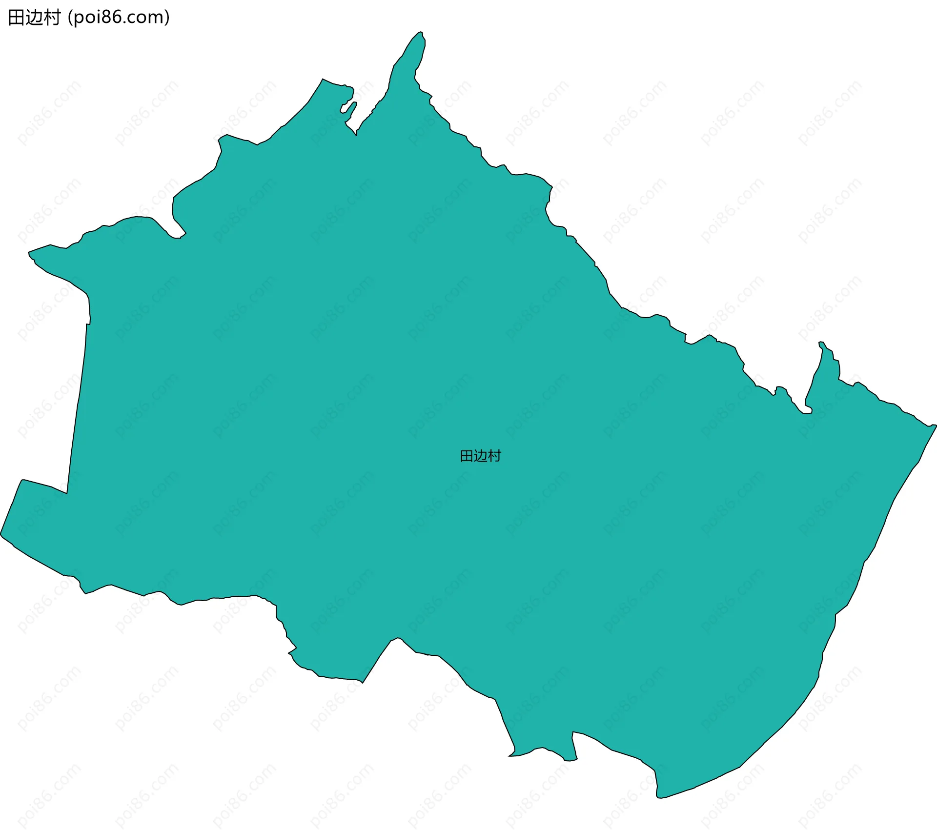 田边村边界地图