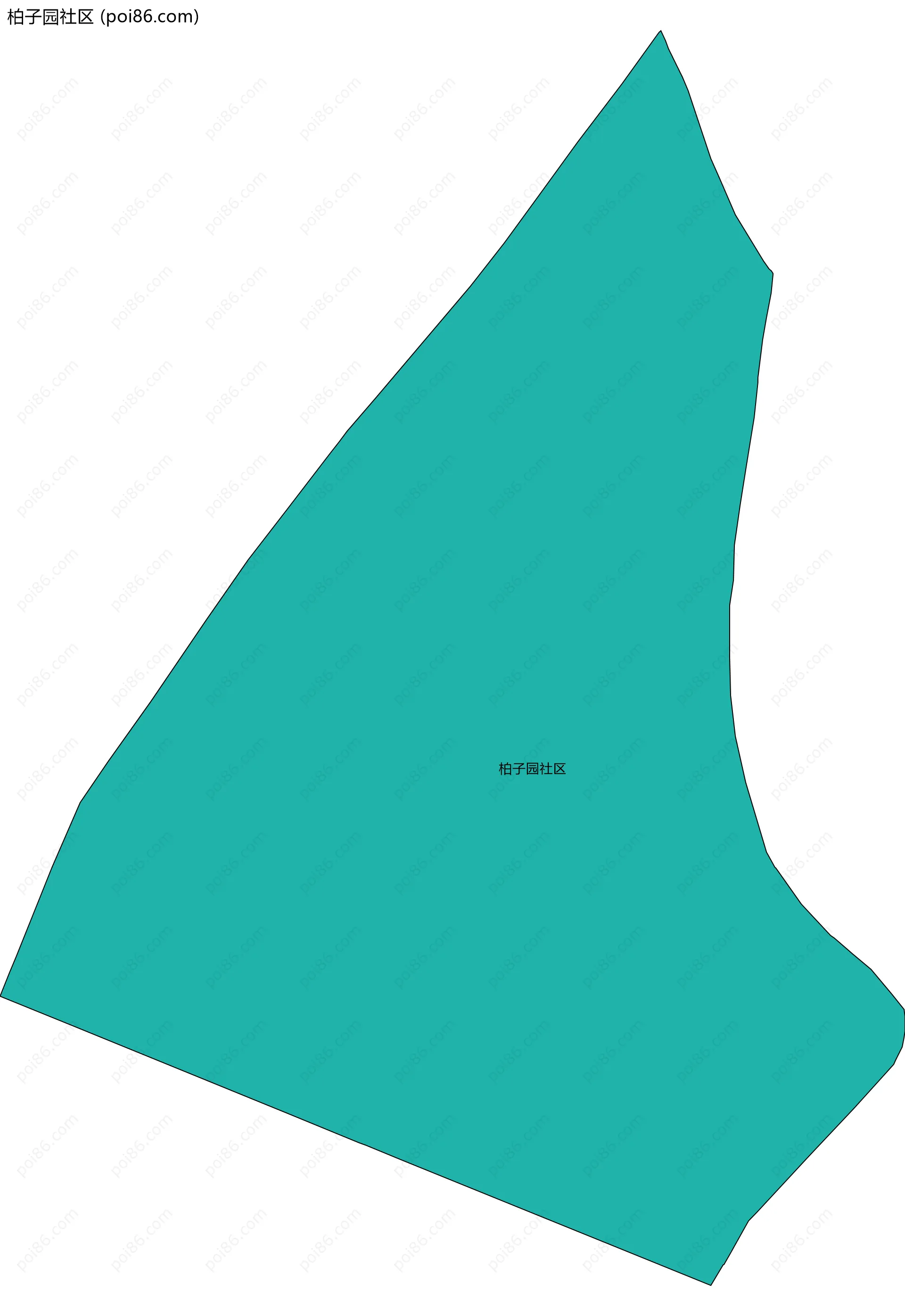 柏子园社区边界地图