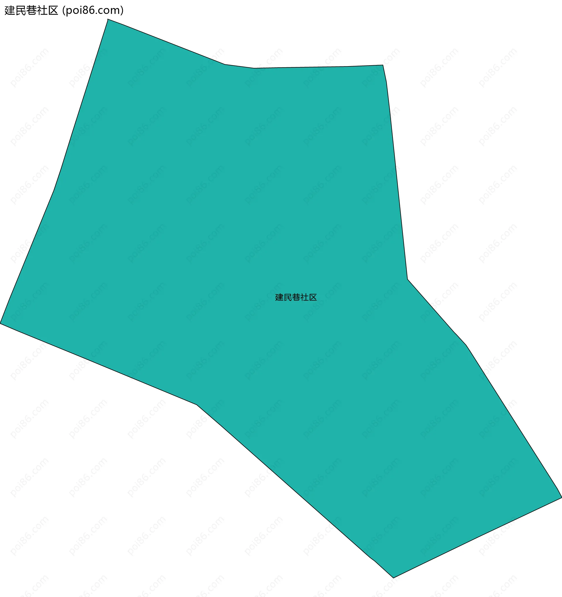 建民巷社区边界地图