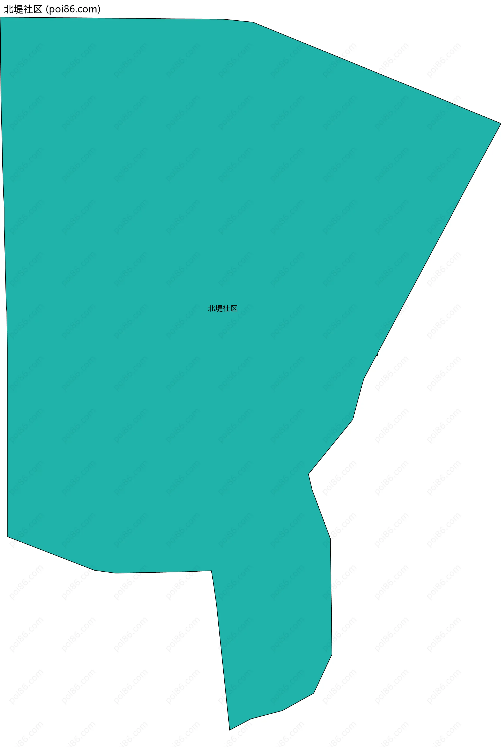 北堤社区边界地图