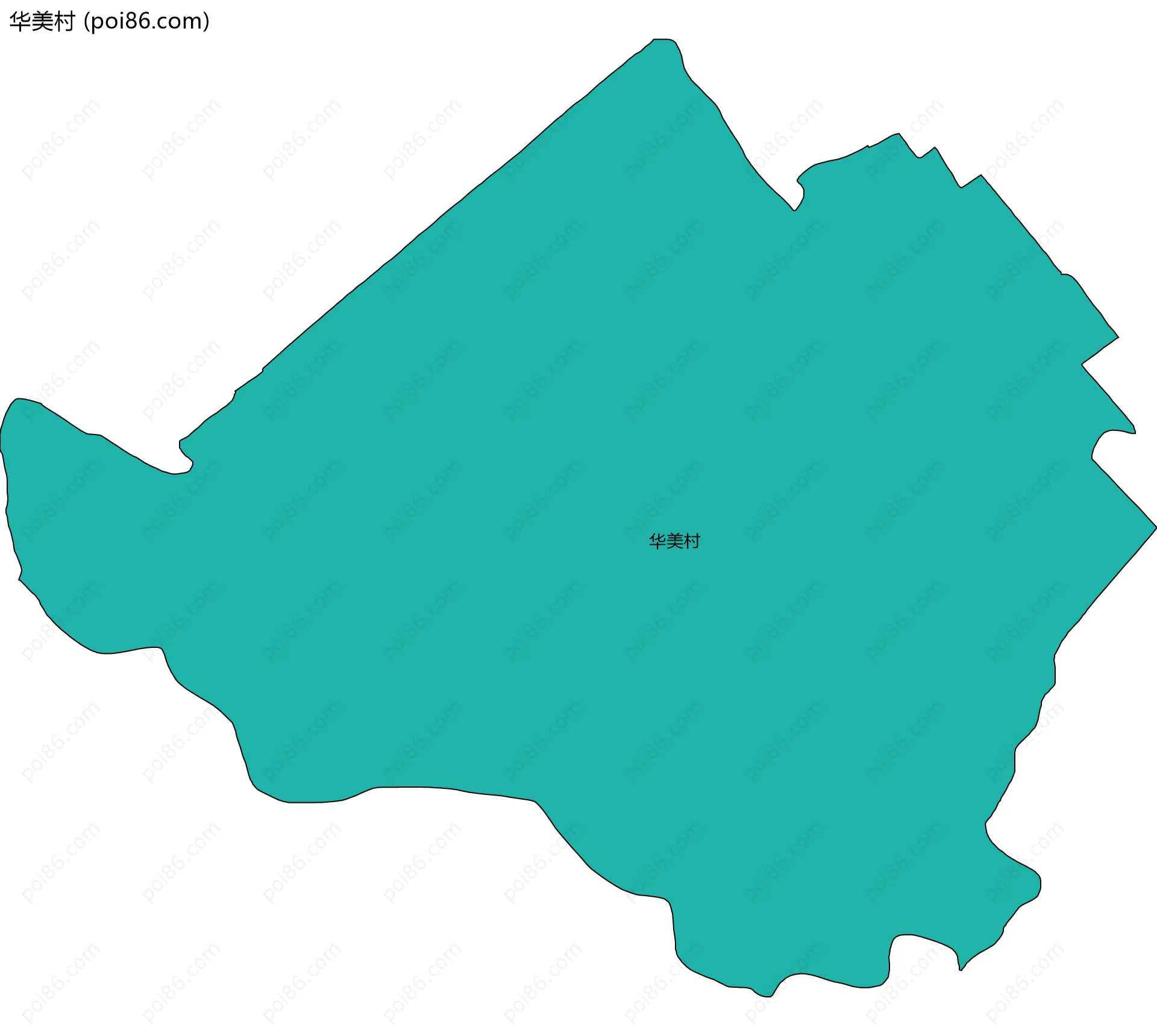 华美村边界地图