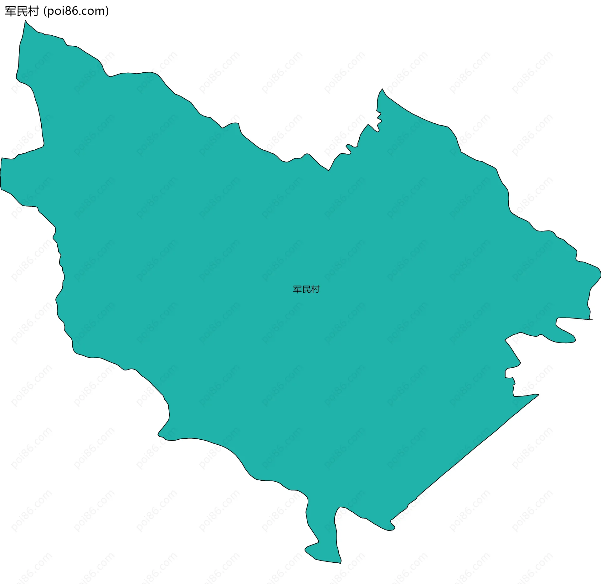 军民村边界地图
