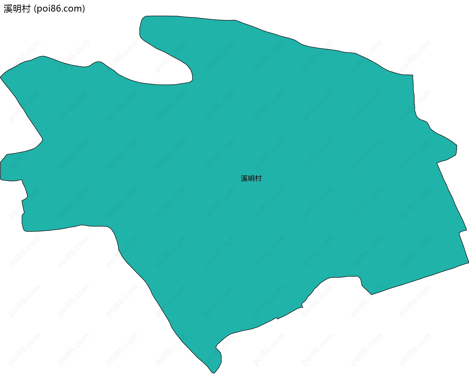 溪明村边界地图