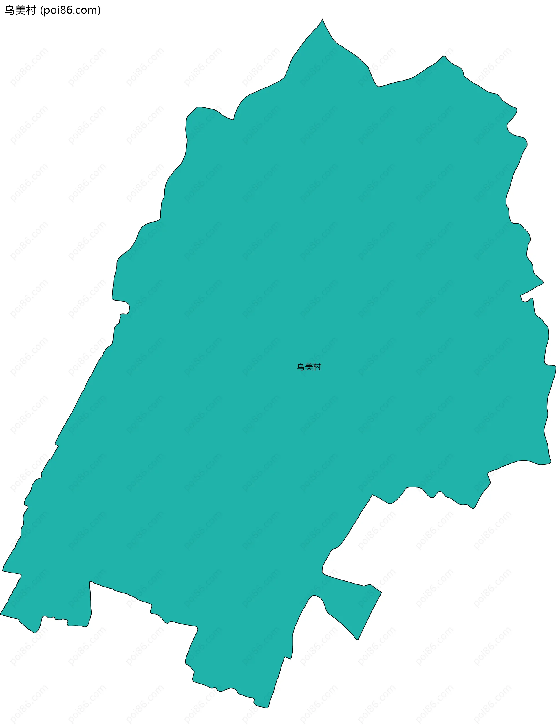 乌美村边界地图