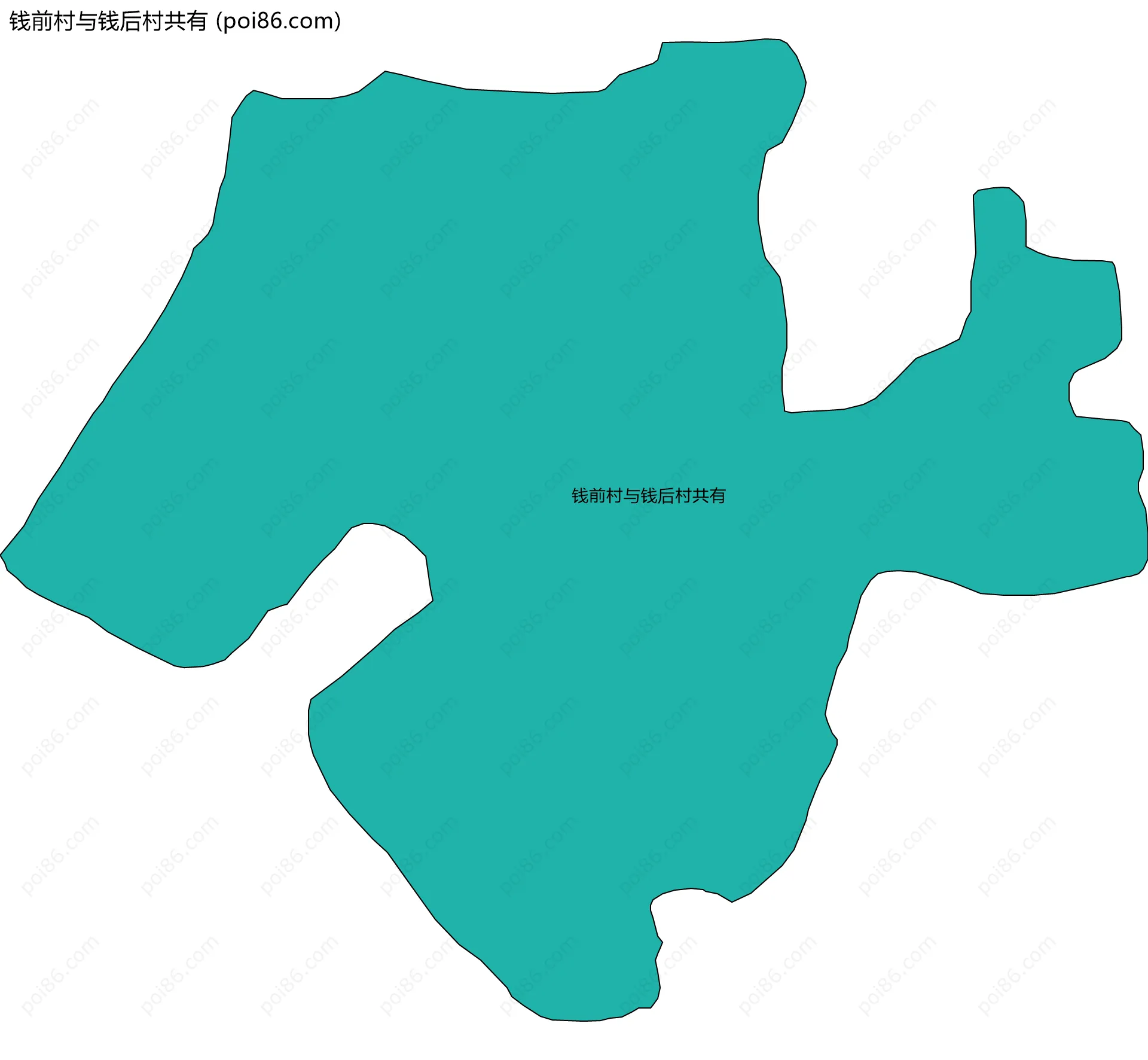 钱前村与钱后村共有边界地图