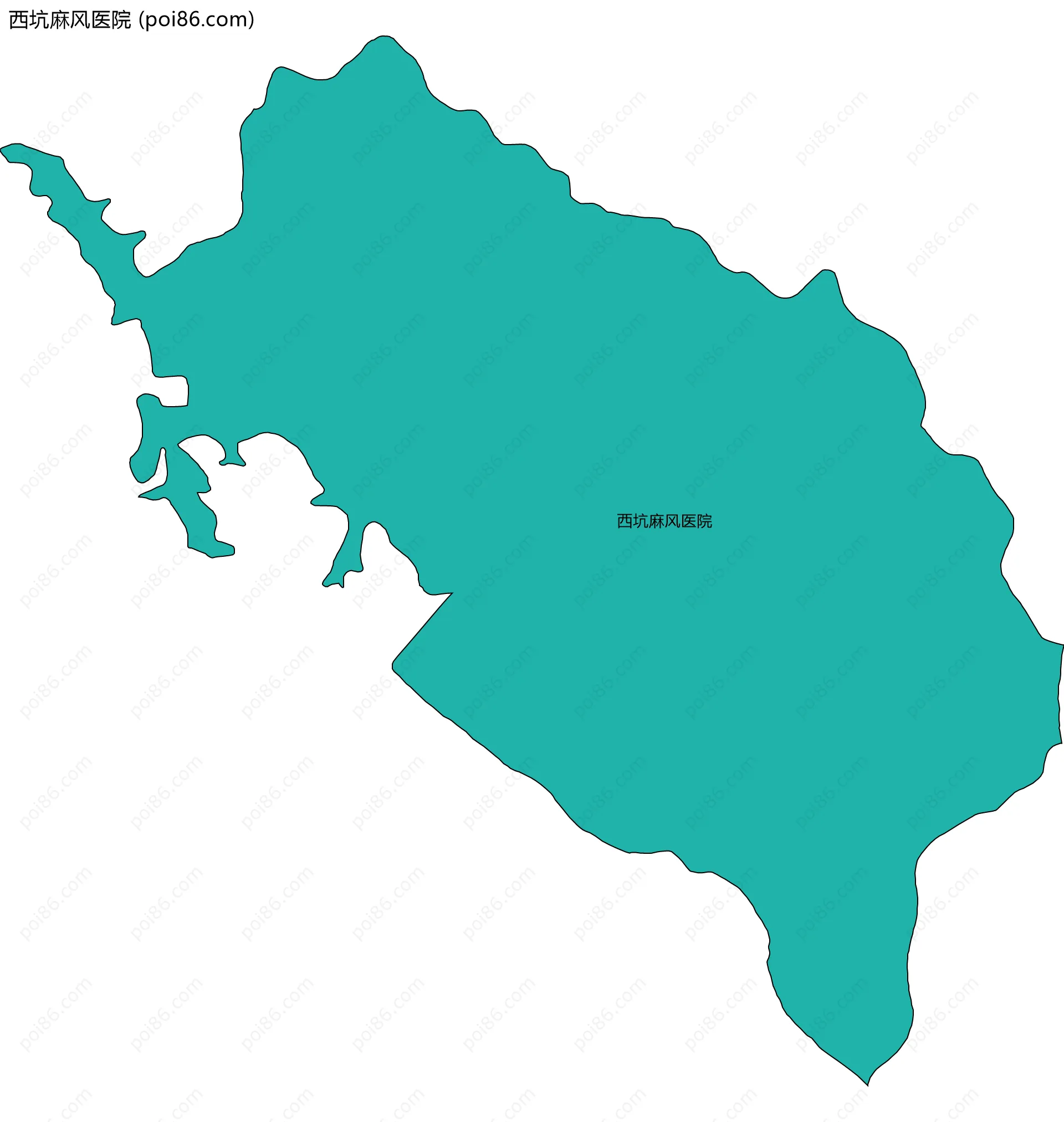 西坑麻风医院边界地图