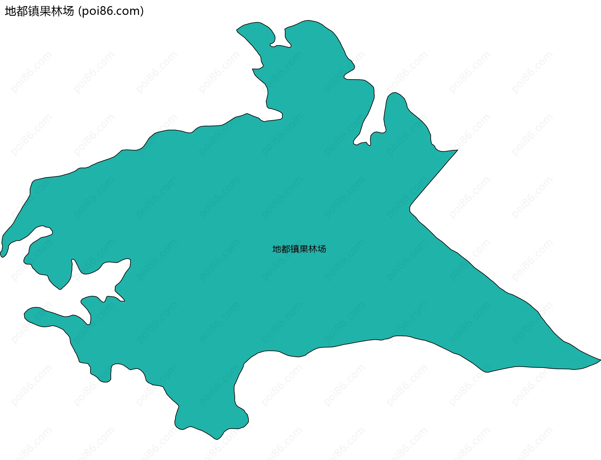 地都镇果林场边界地图