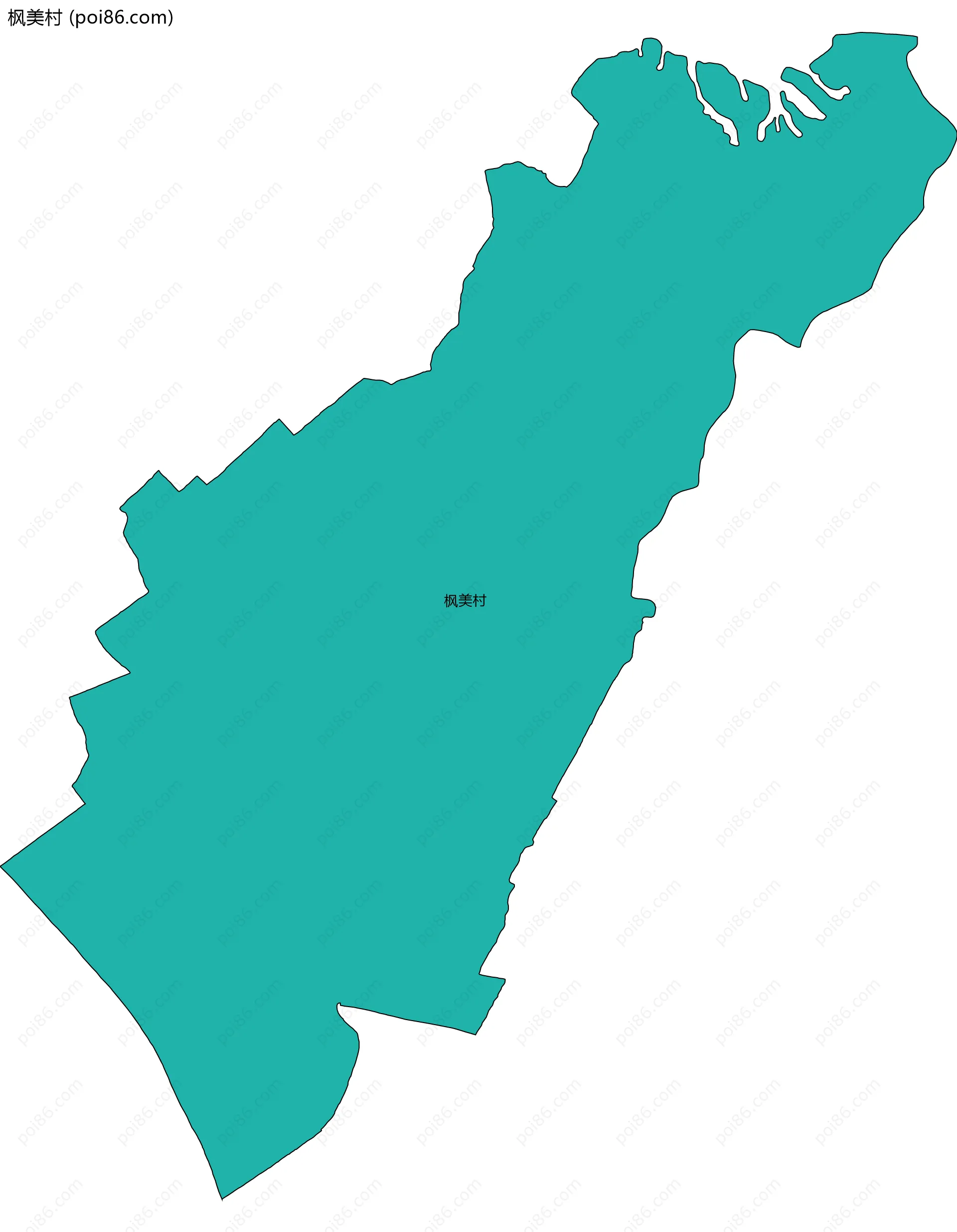 枫美村边界地图