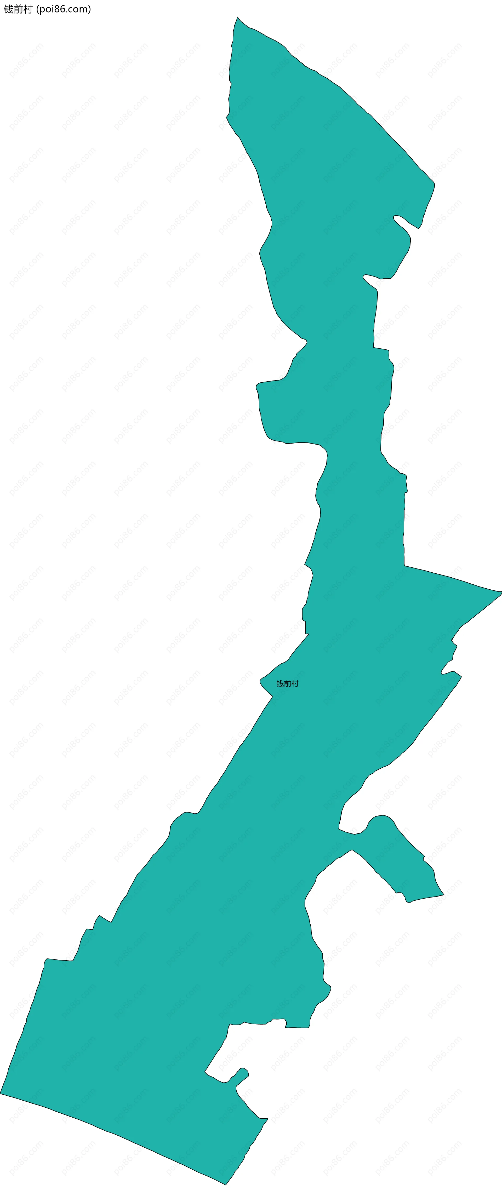 钱前村边界地图