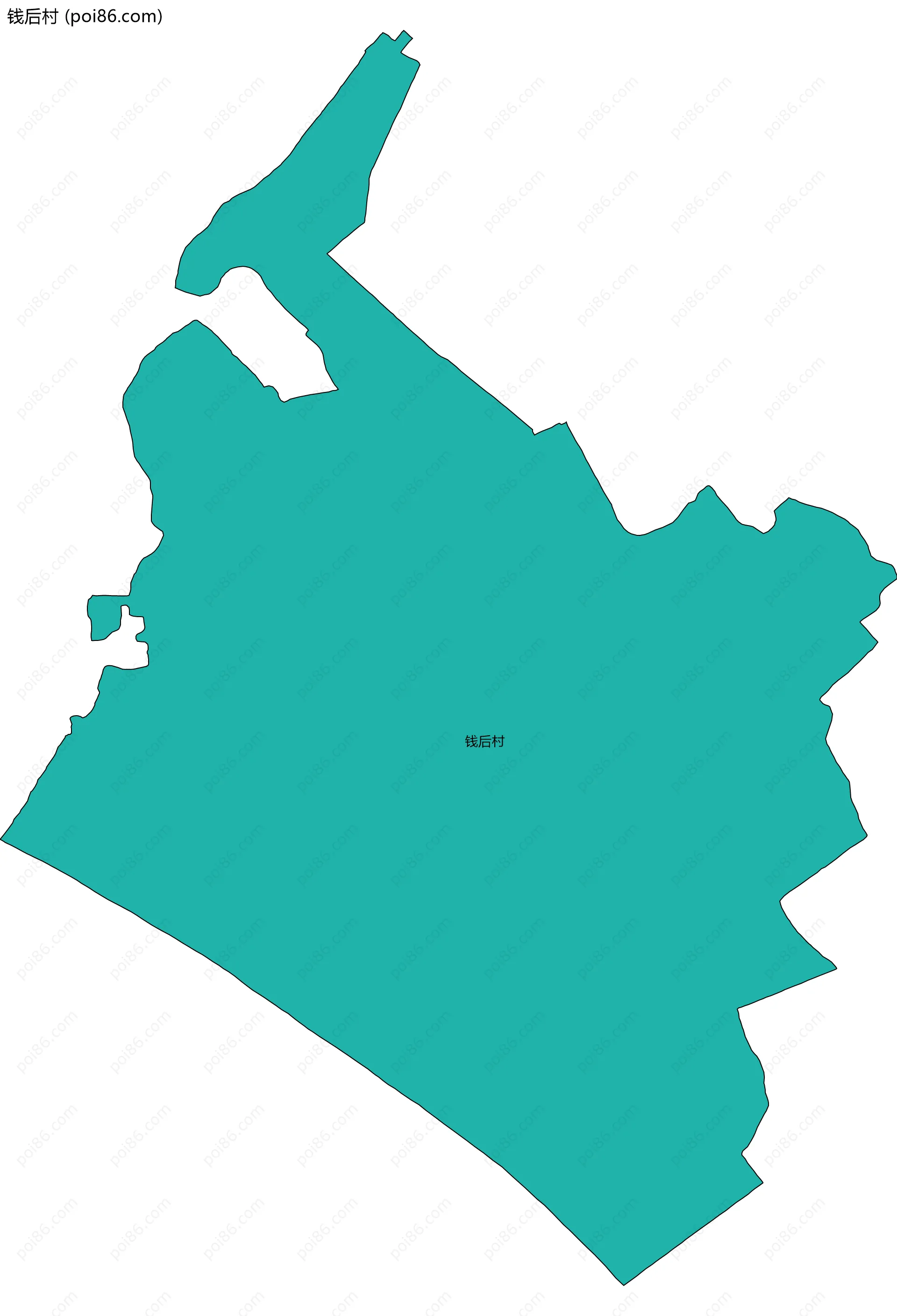 钱后村边界地图