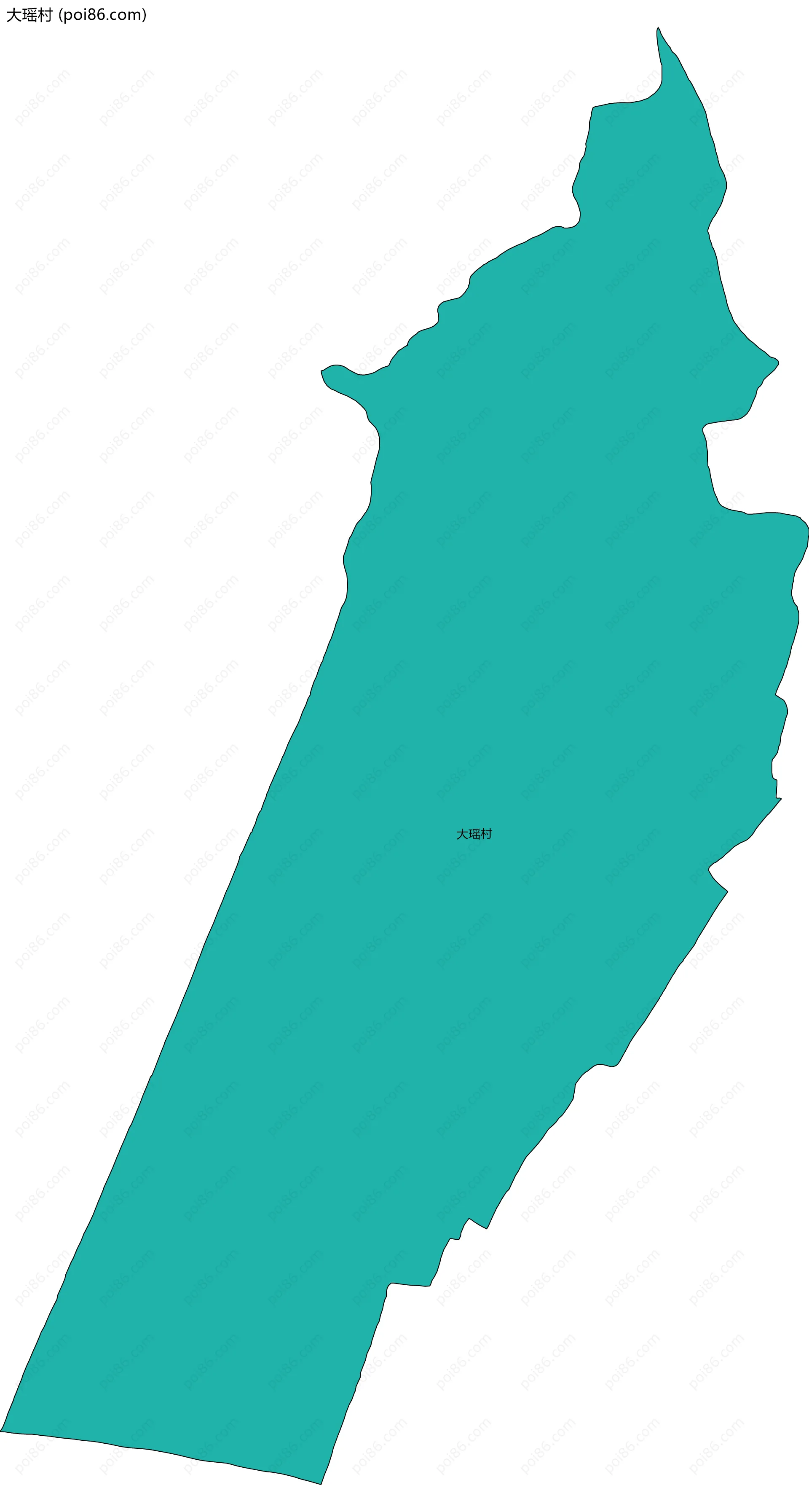 大瑶村边界地图