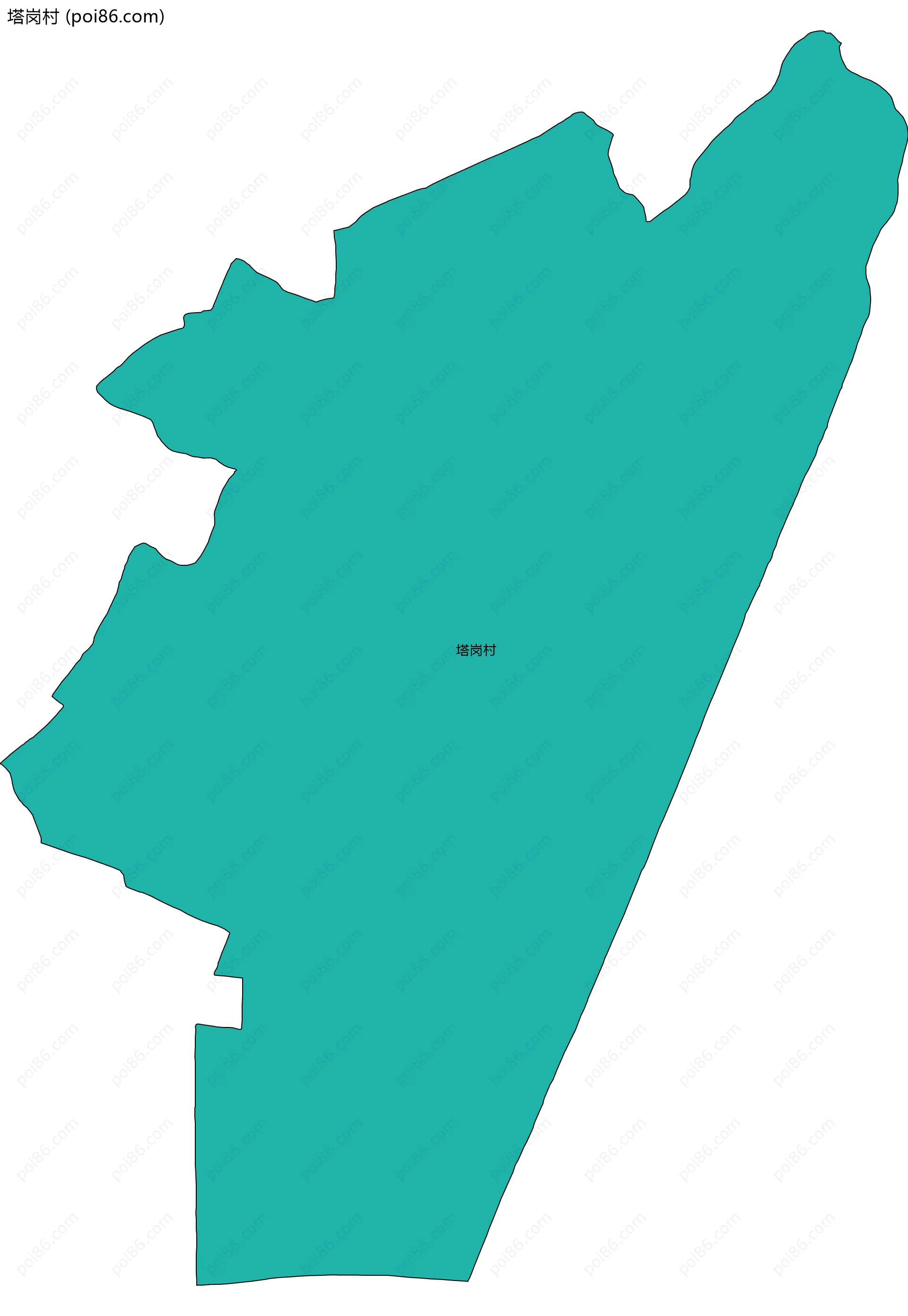 塔岗村边界地图