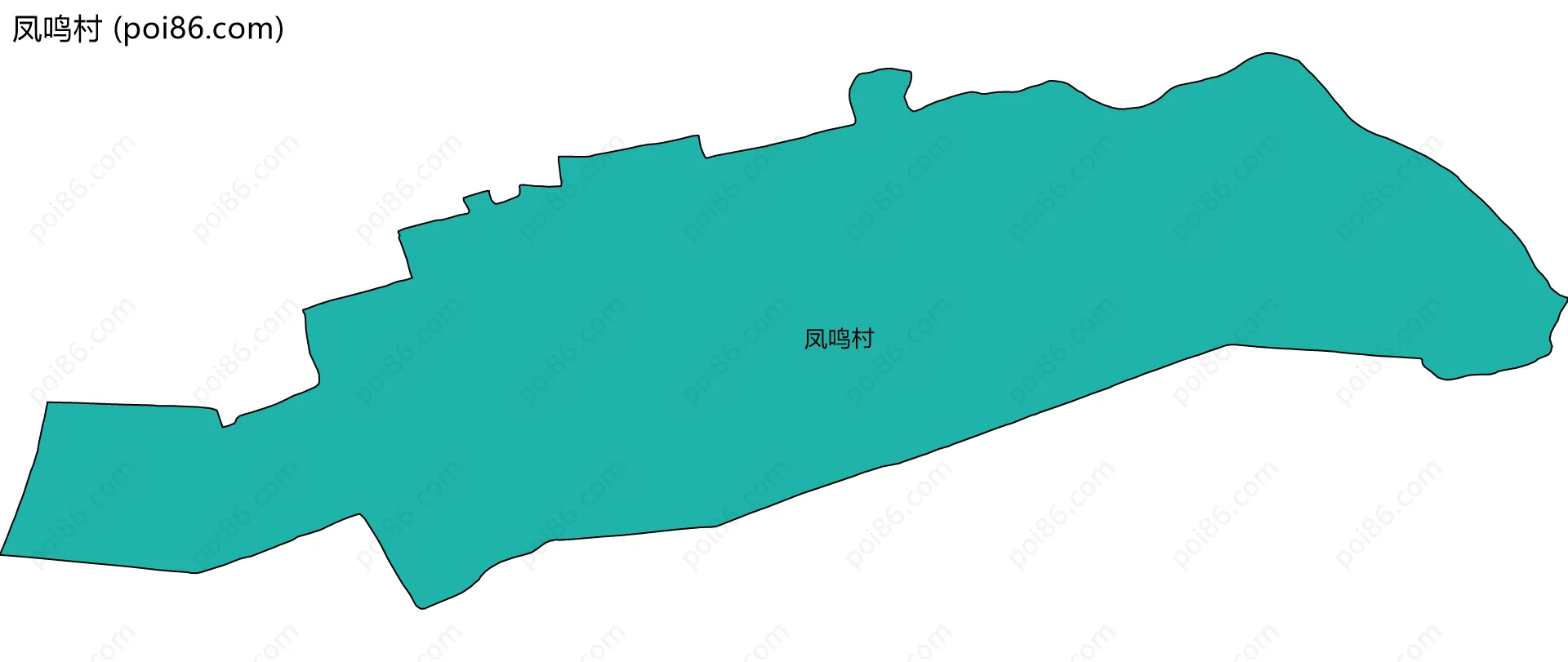 凤鸣村边界地图