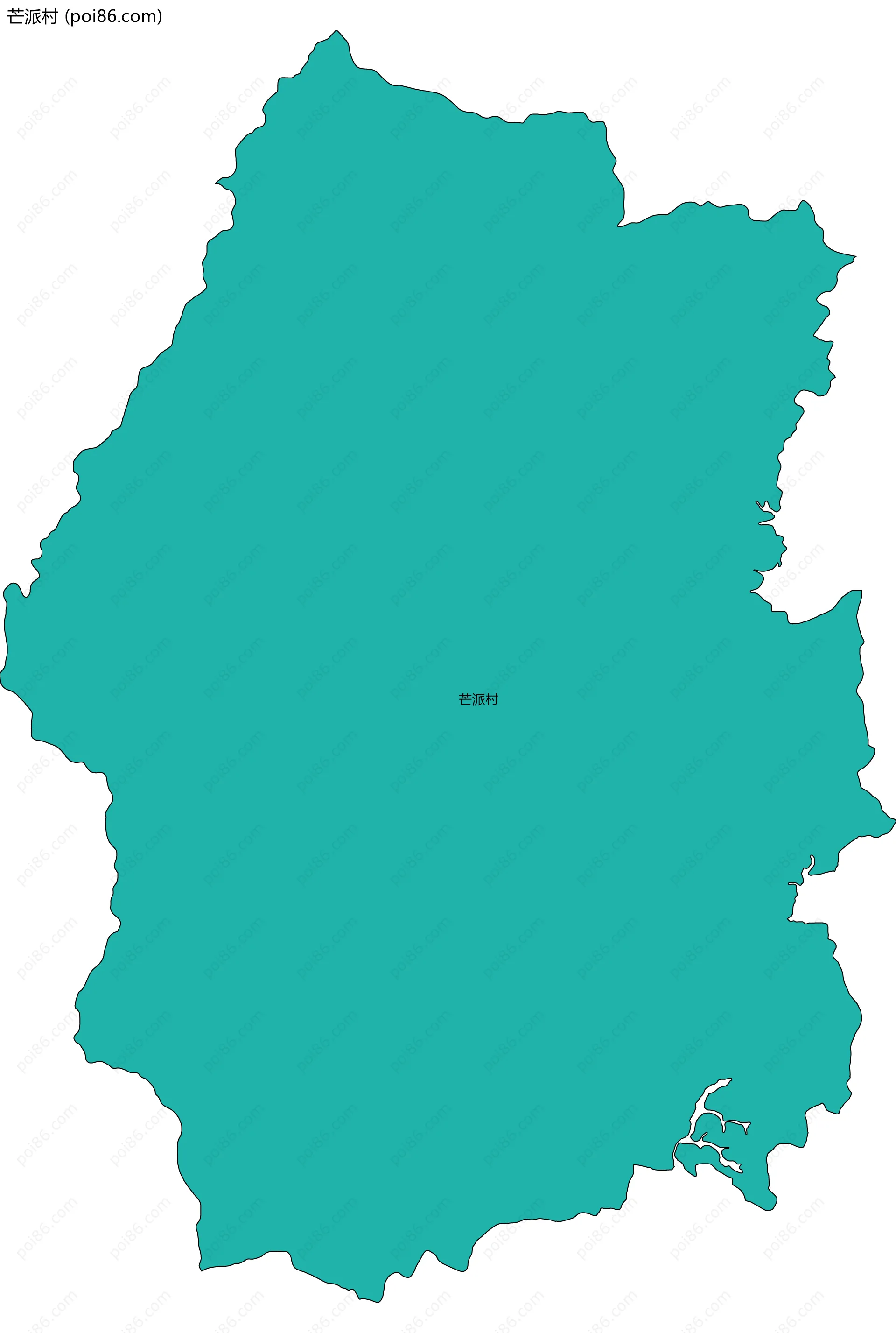 芒派村边界地图