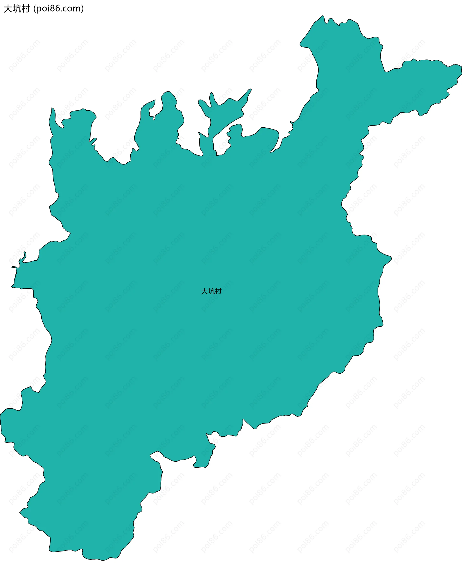 大坑村边界地图