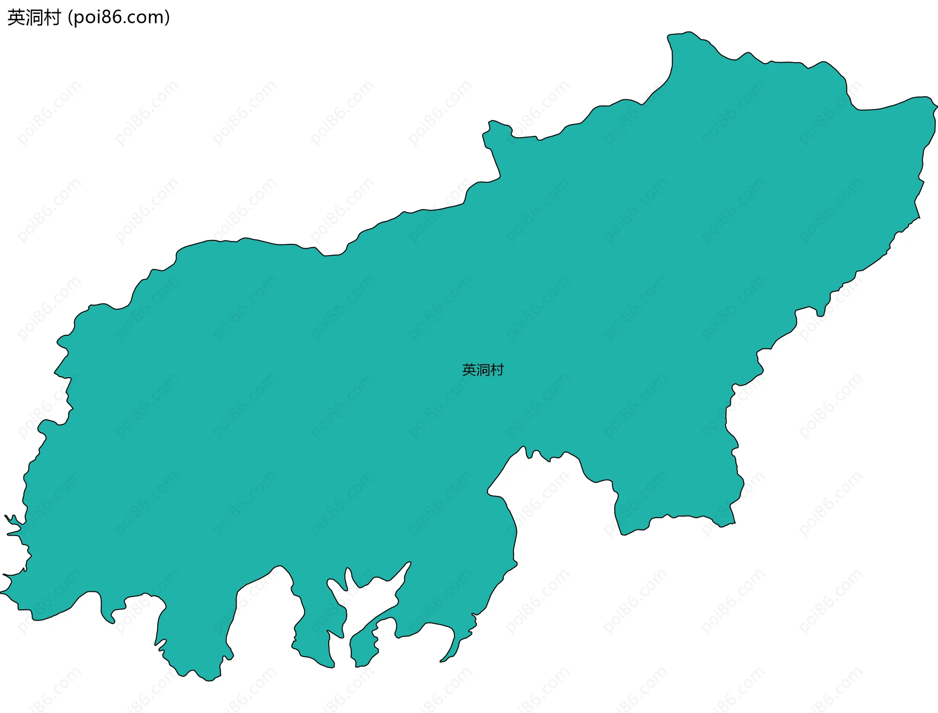 英洞村边界地图