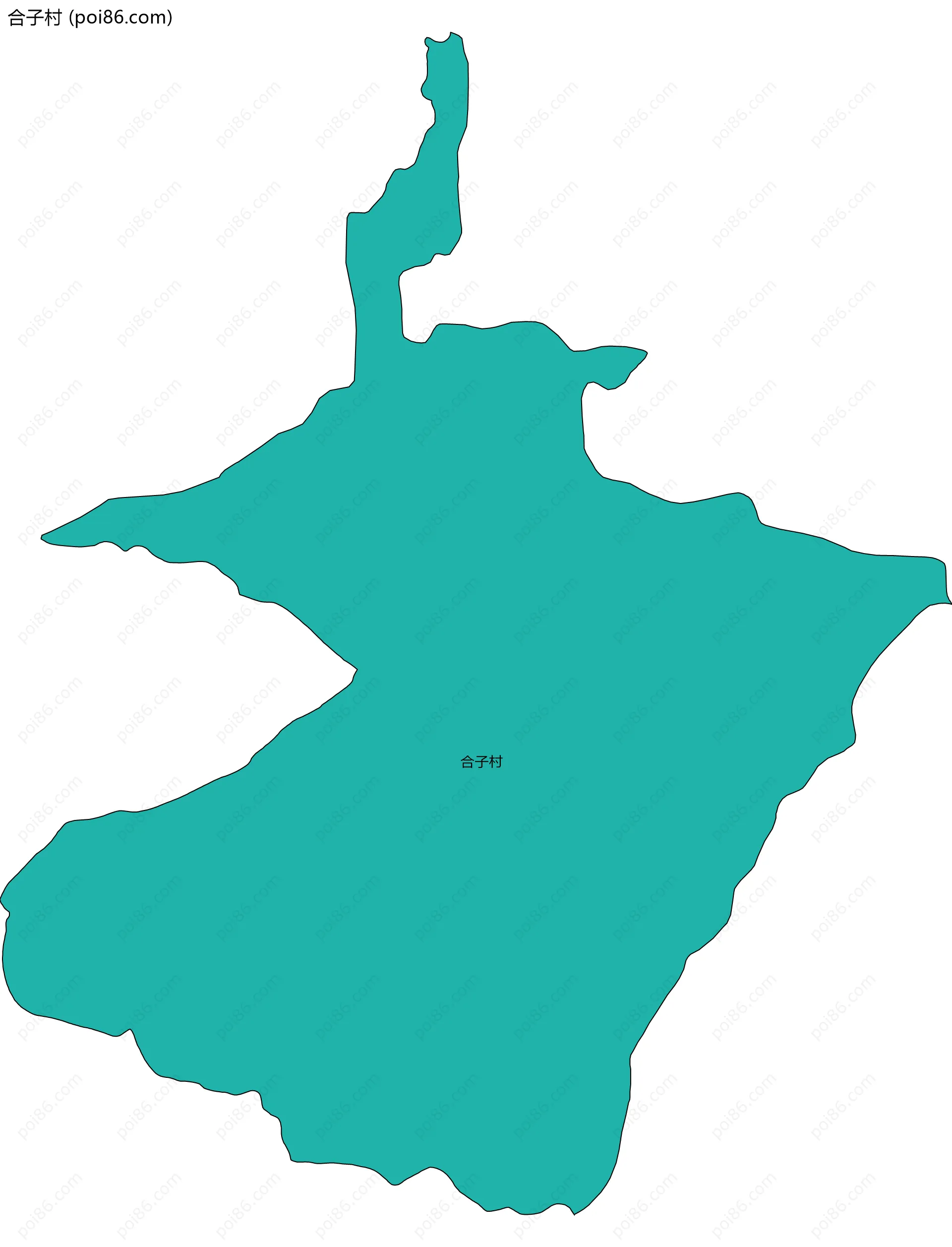 合子村边界地图