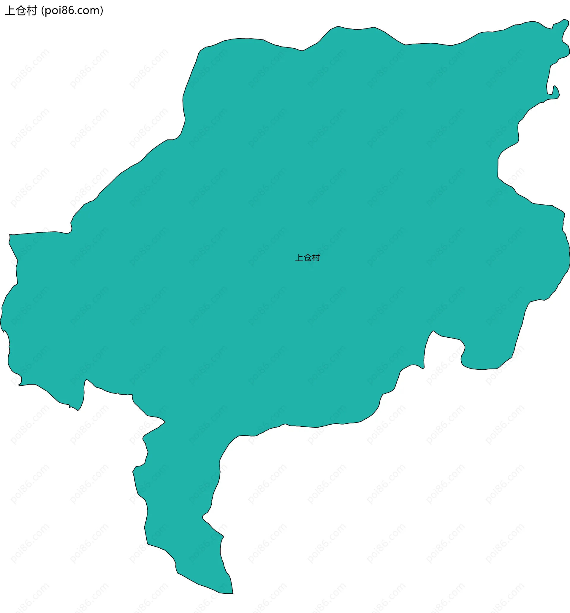 上仓村边界地图