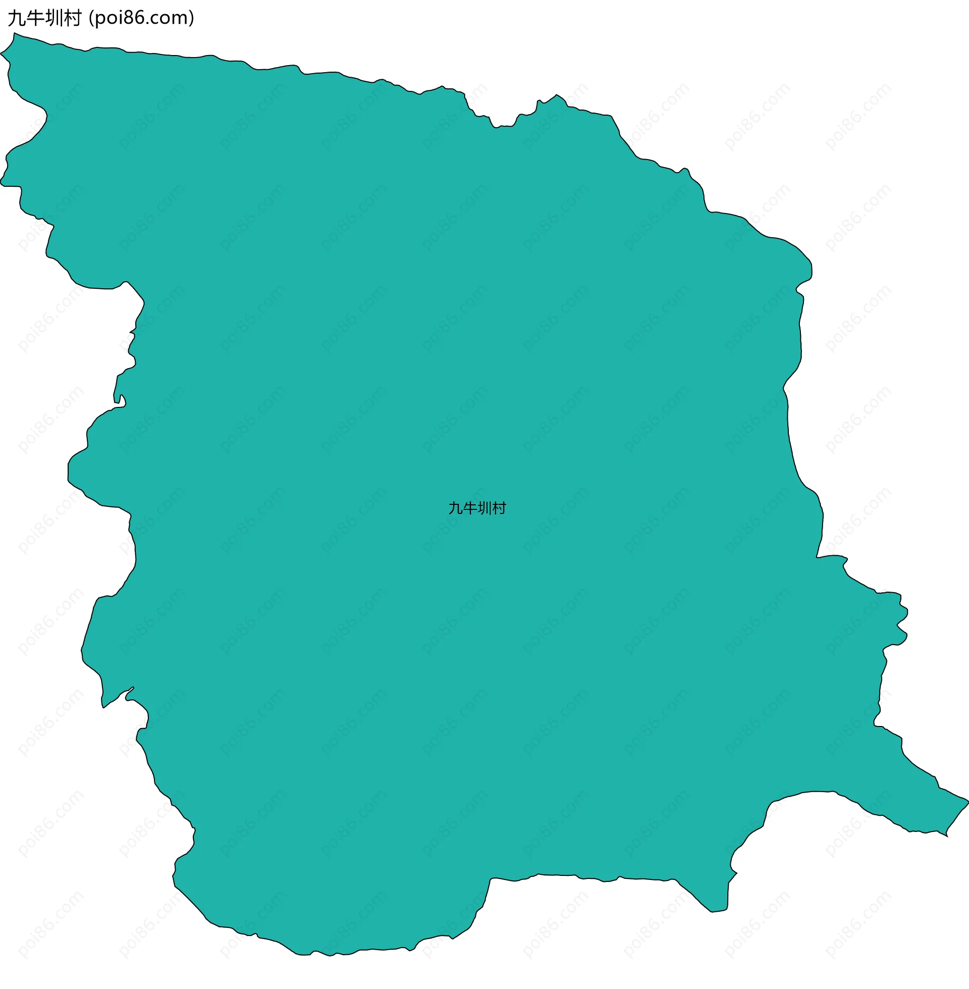 九牛圳村边界地图