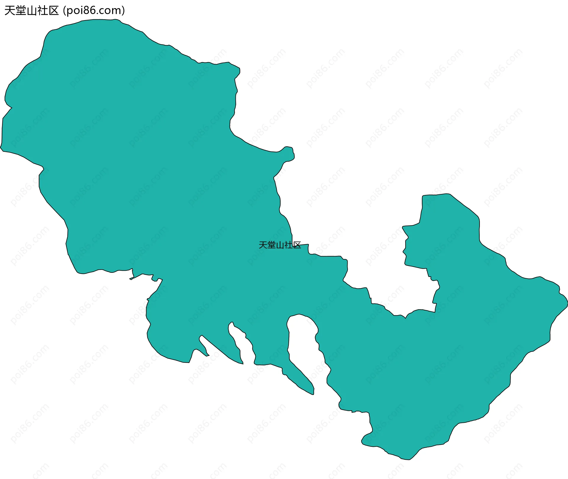 天堂山社区边界地图