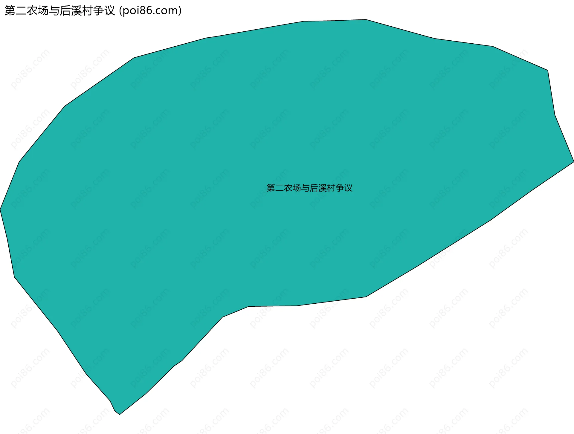 第二农场与后溪村争议边界地图