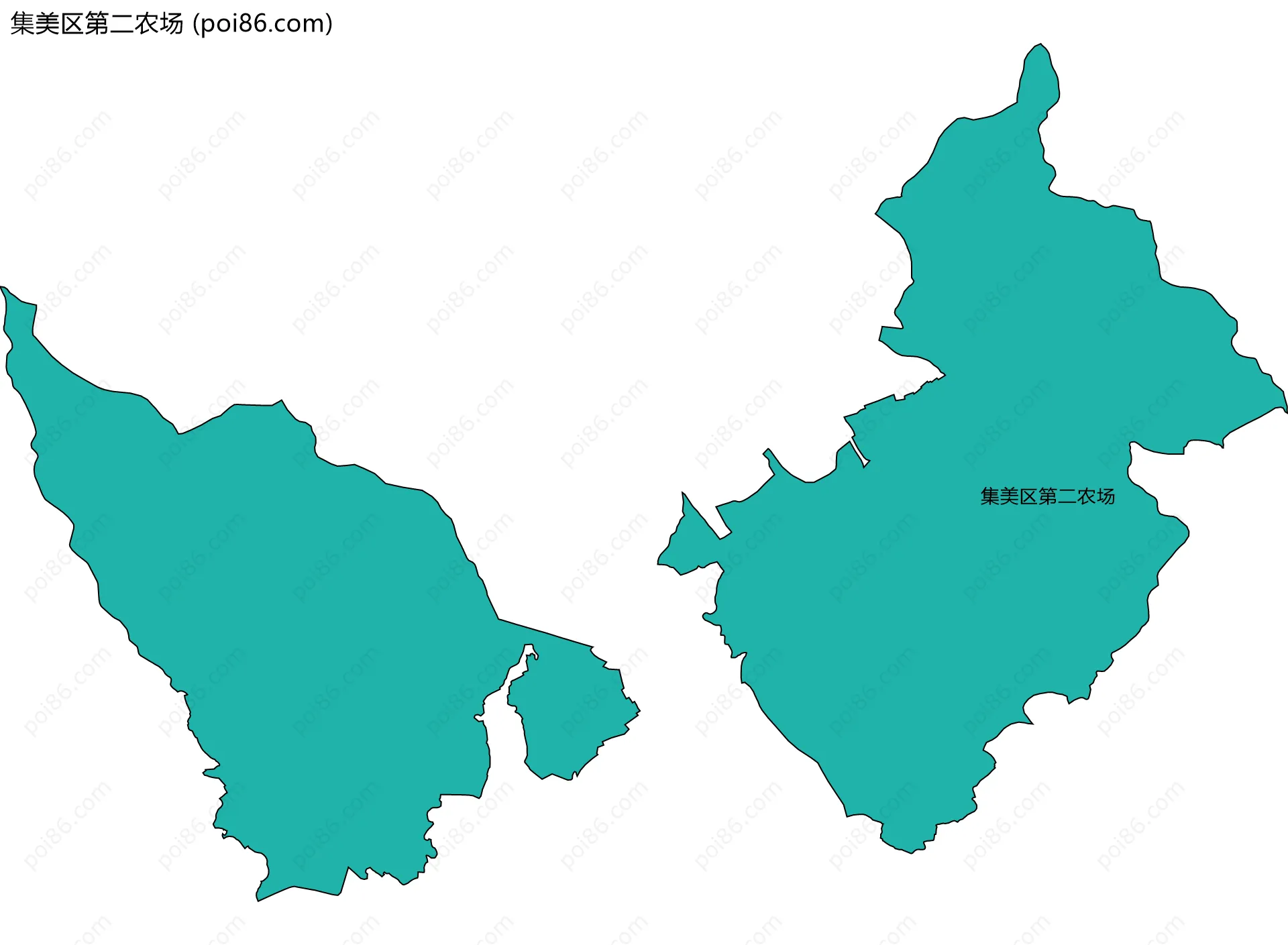 集美区第二农场边界地图