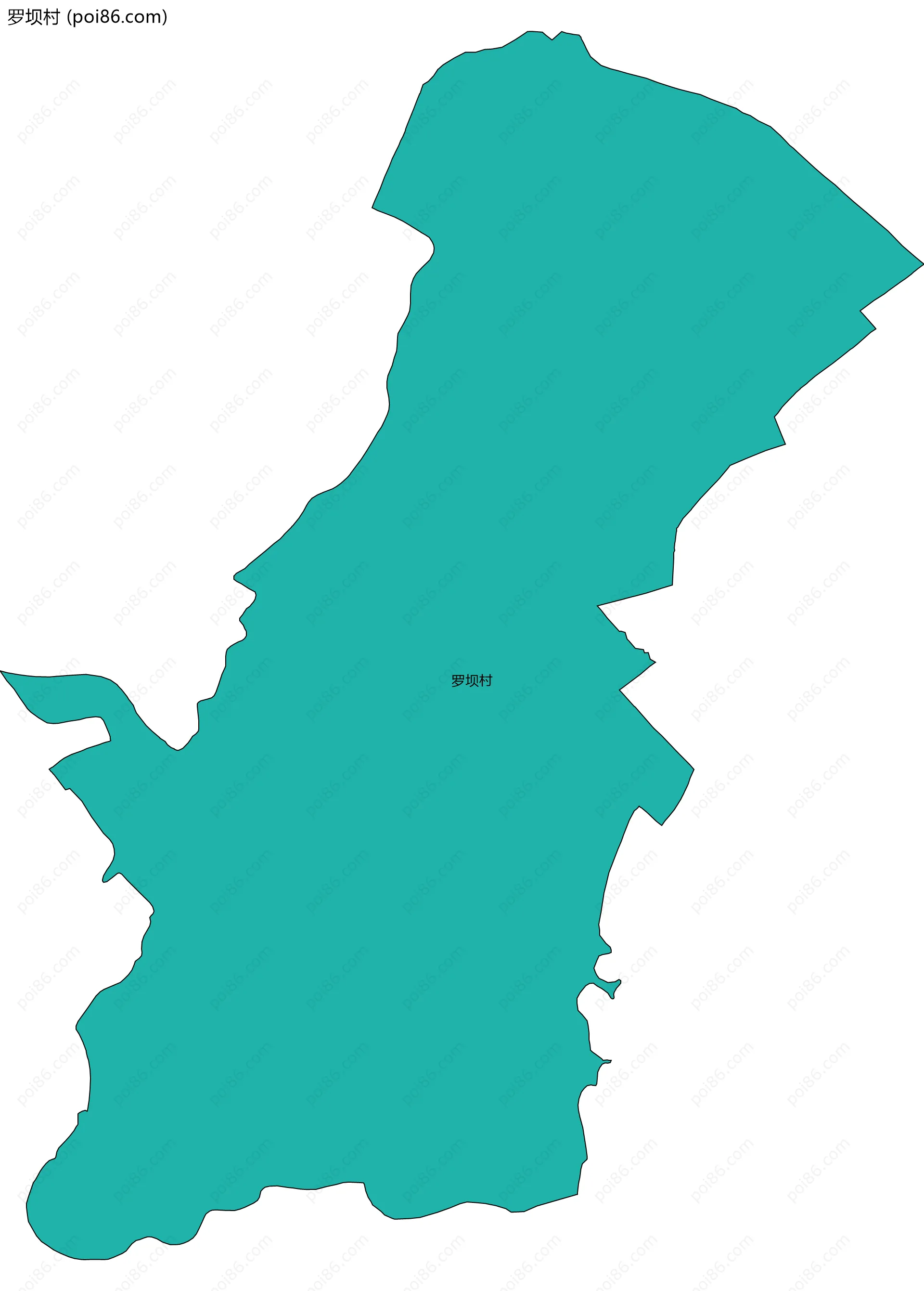 罗坝村边界地图