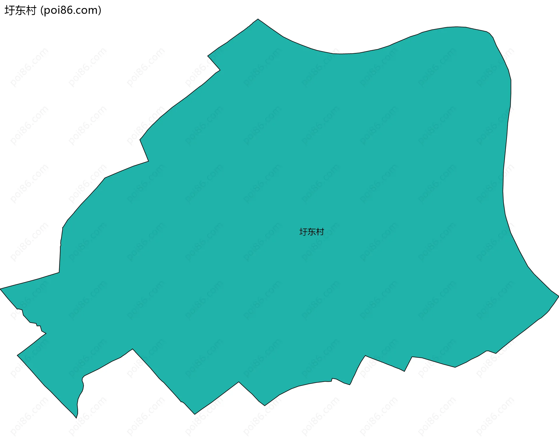 圩东村边界地图