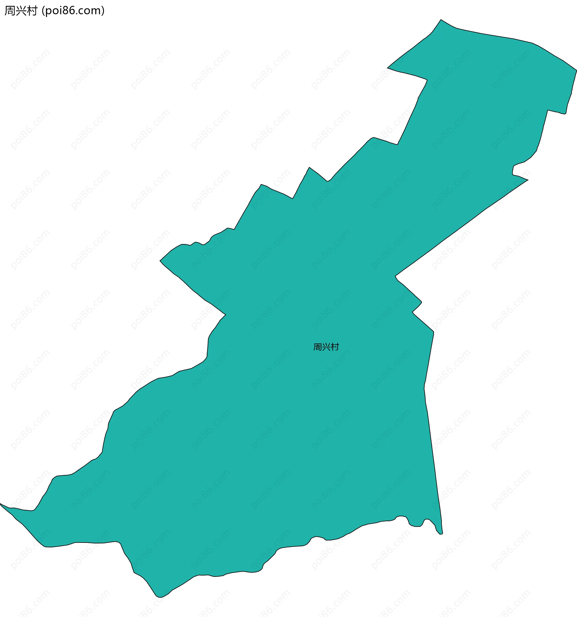 周兴村边界地图