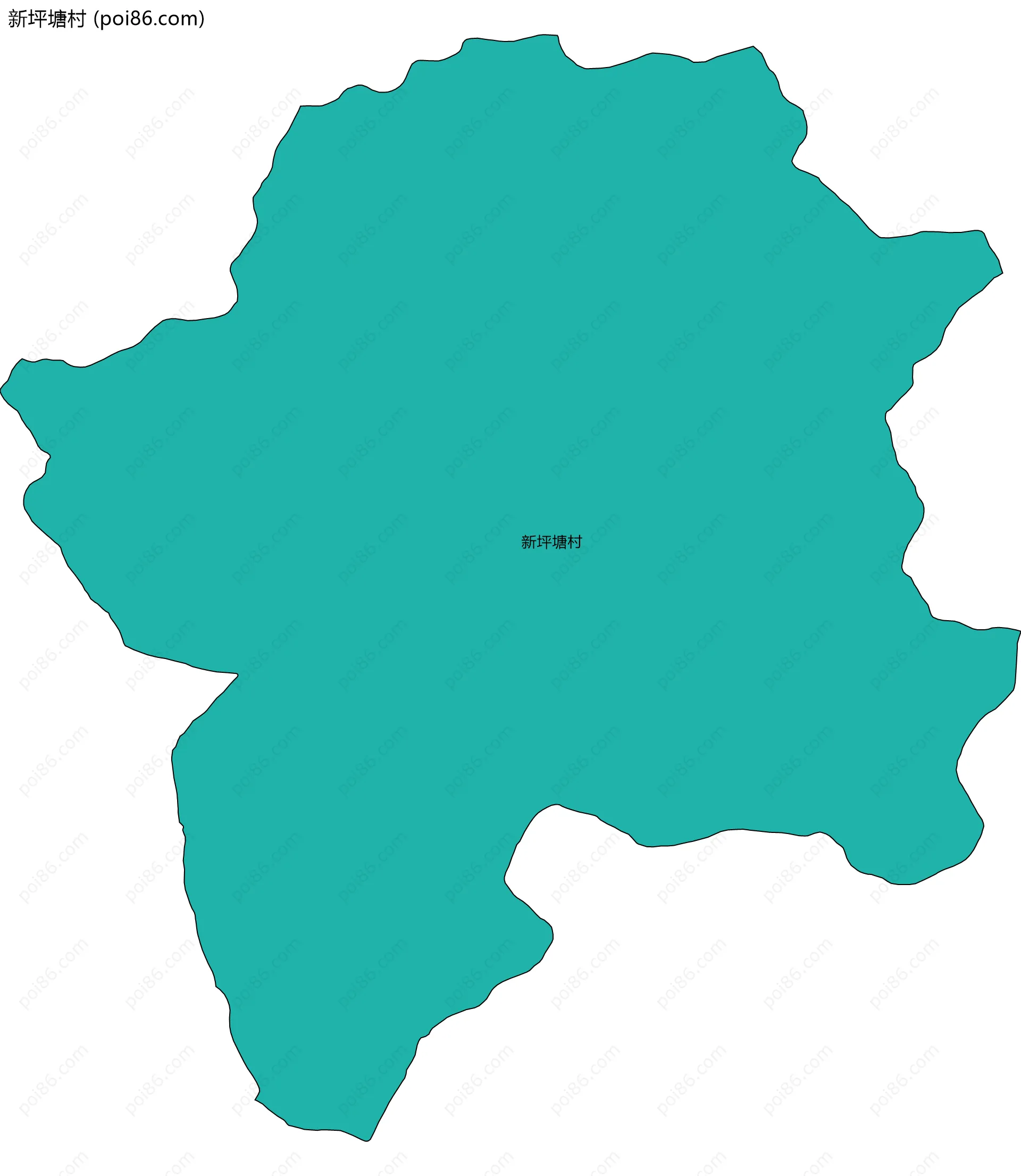 新坪塘村边界地图