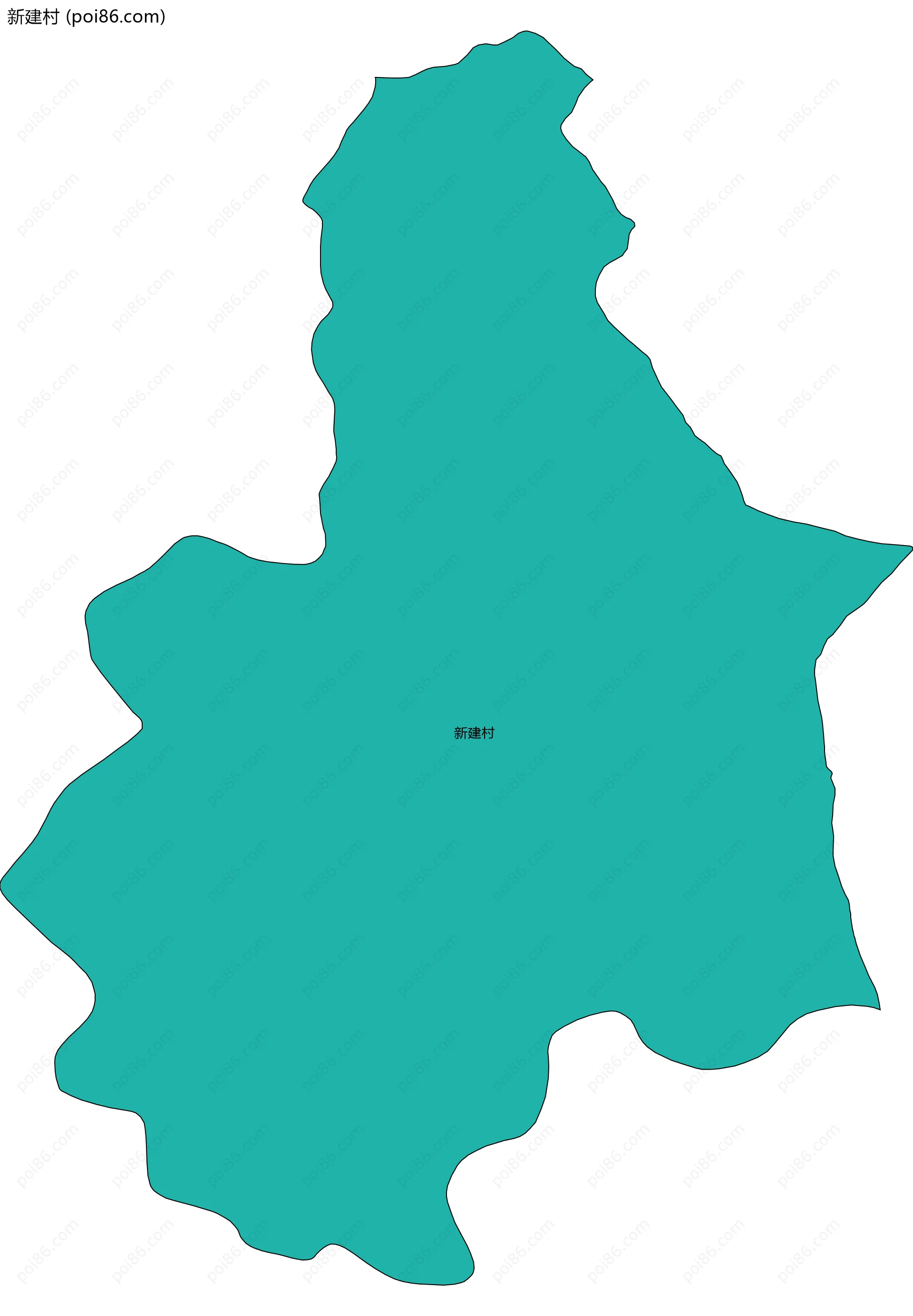 新建村边界地图