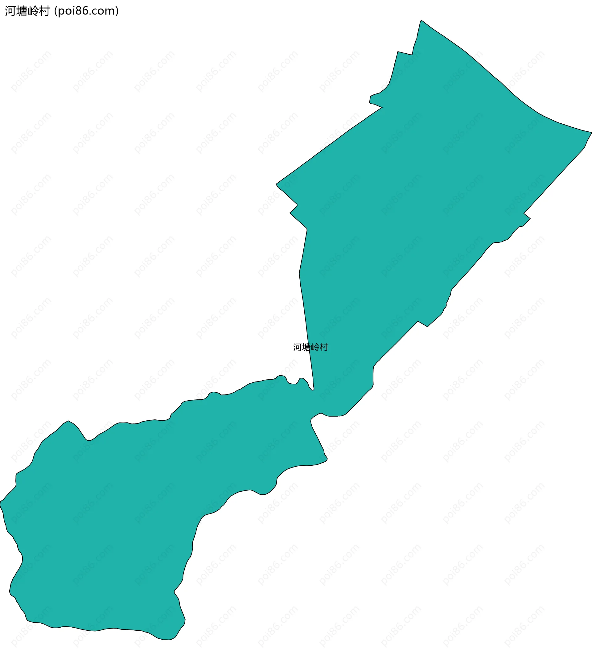 河塘岭村边界地图