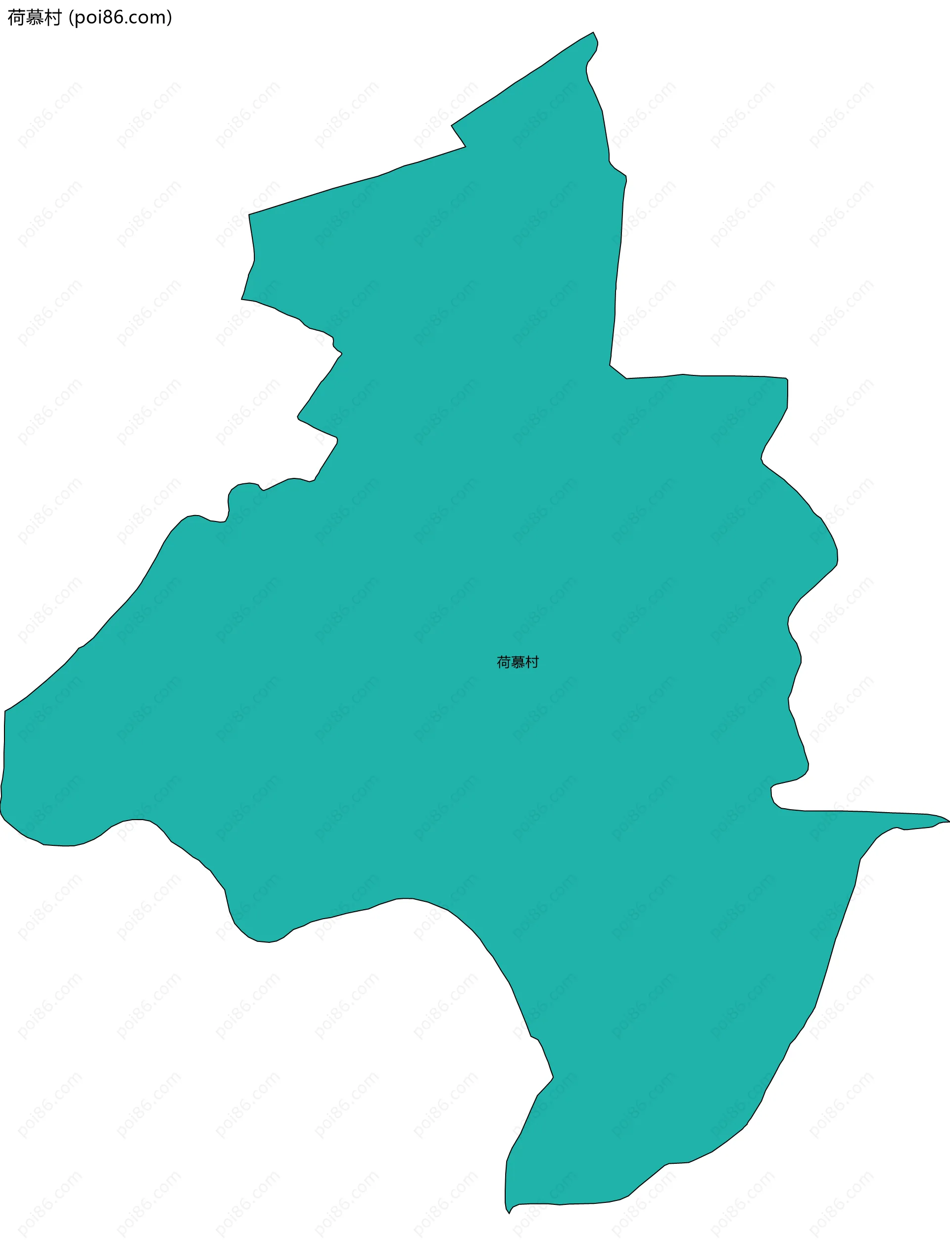 荷慕村边界地图