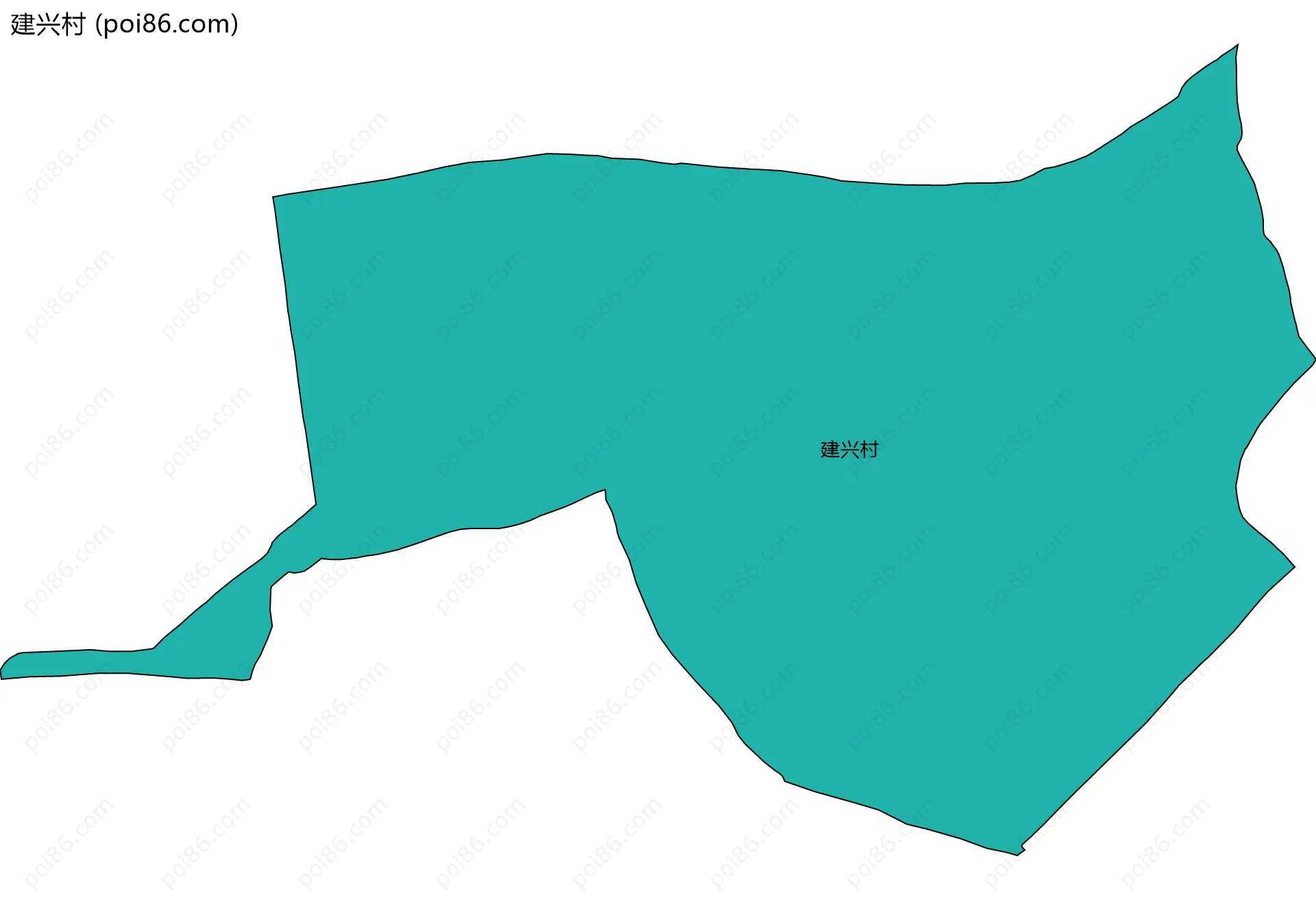 建兴村边界地图