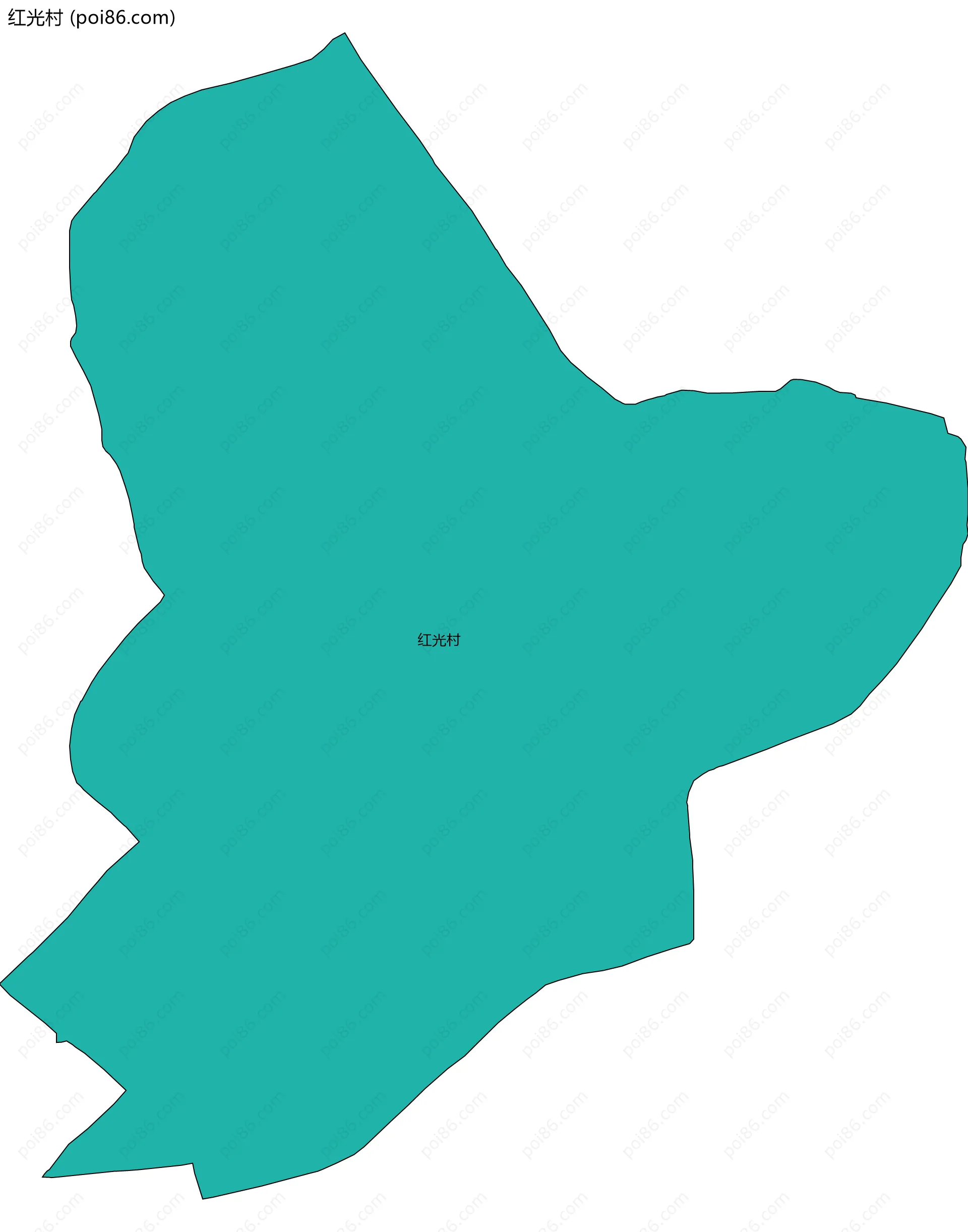 红光村边界地图