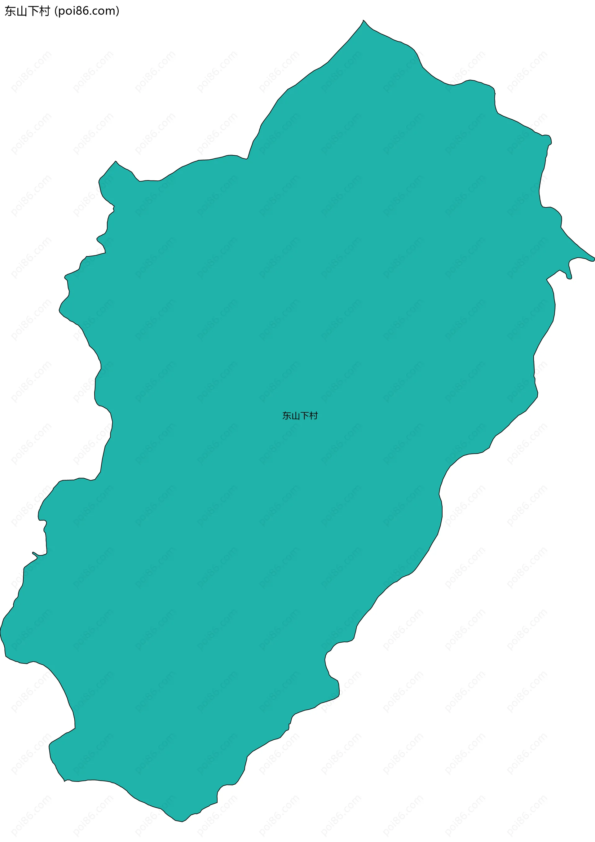 东山下村边界地图