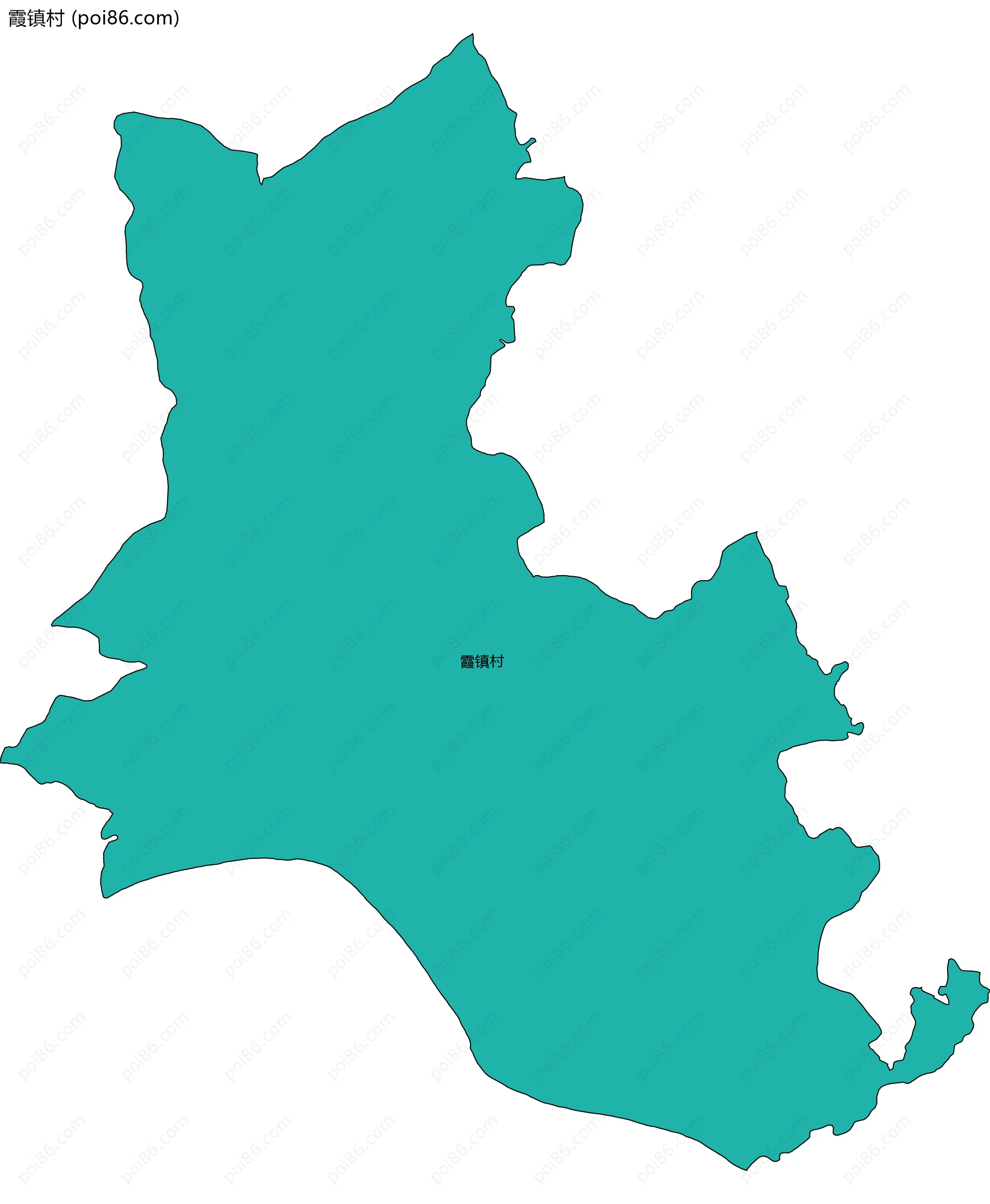 霞镇村边界地图