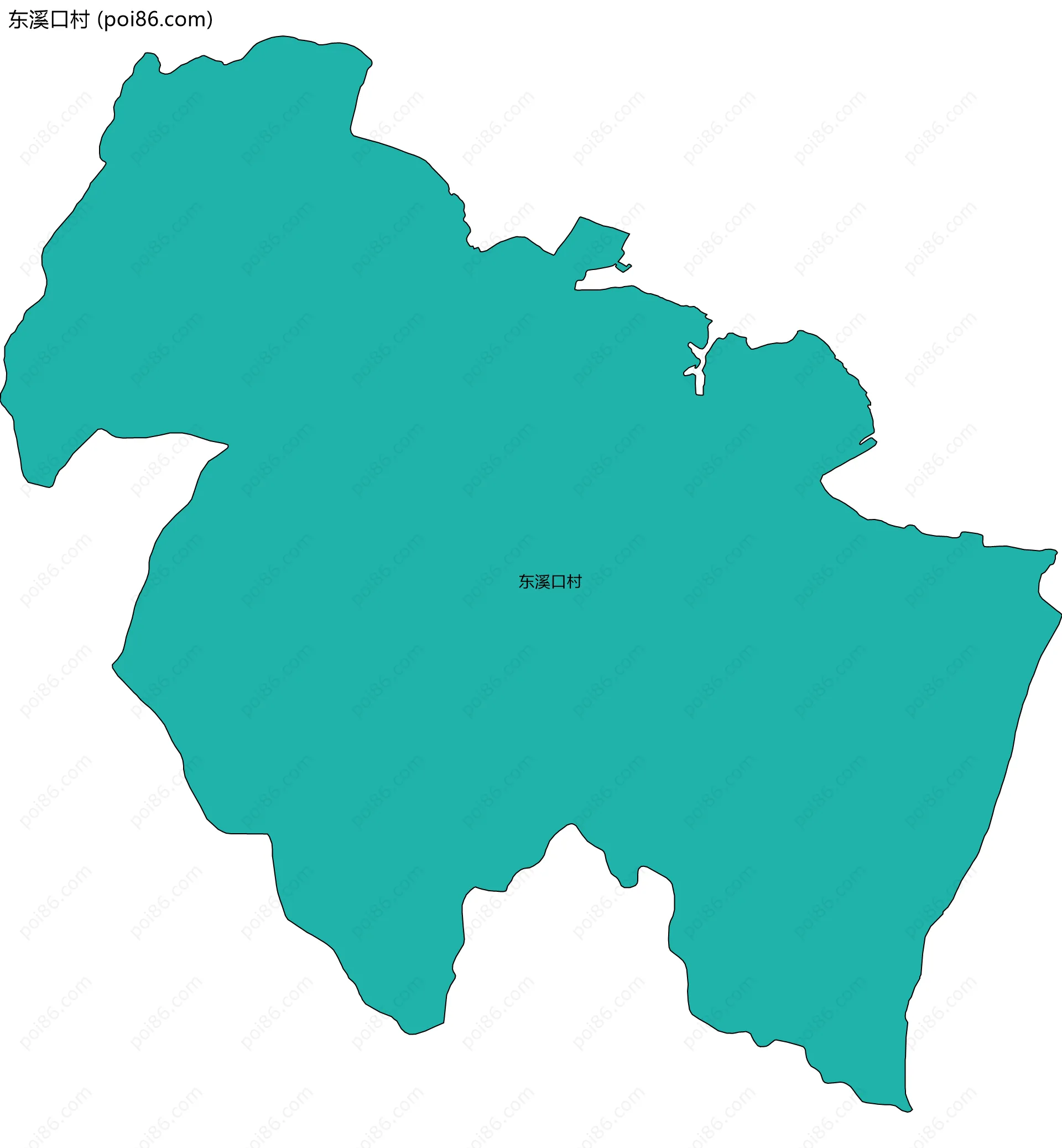 东溪口村边界地图