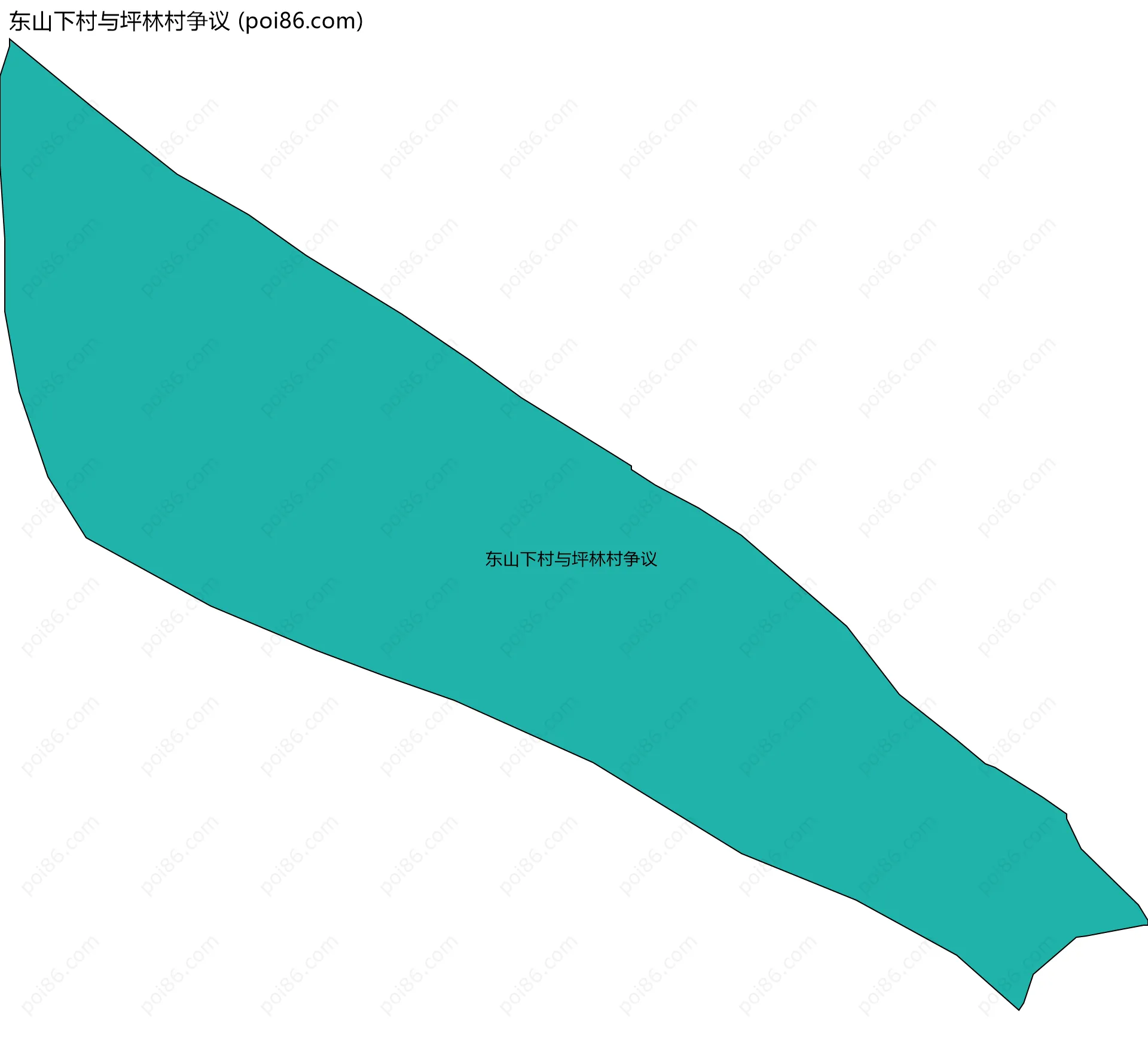 东山下村与坪林村争议边界地图